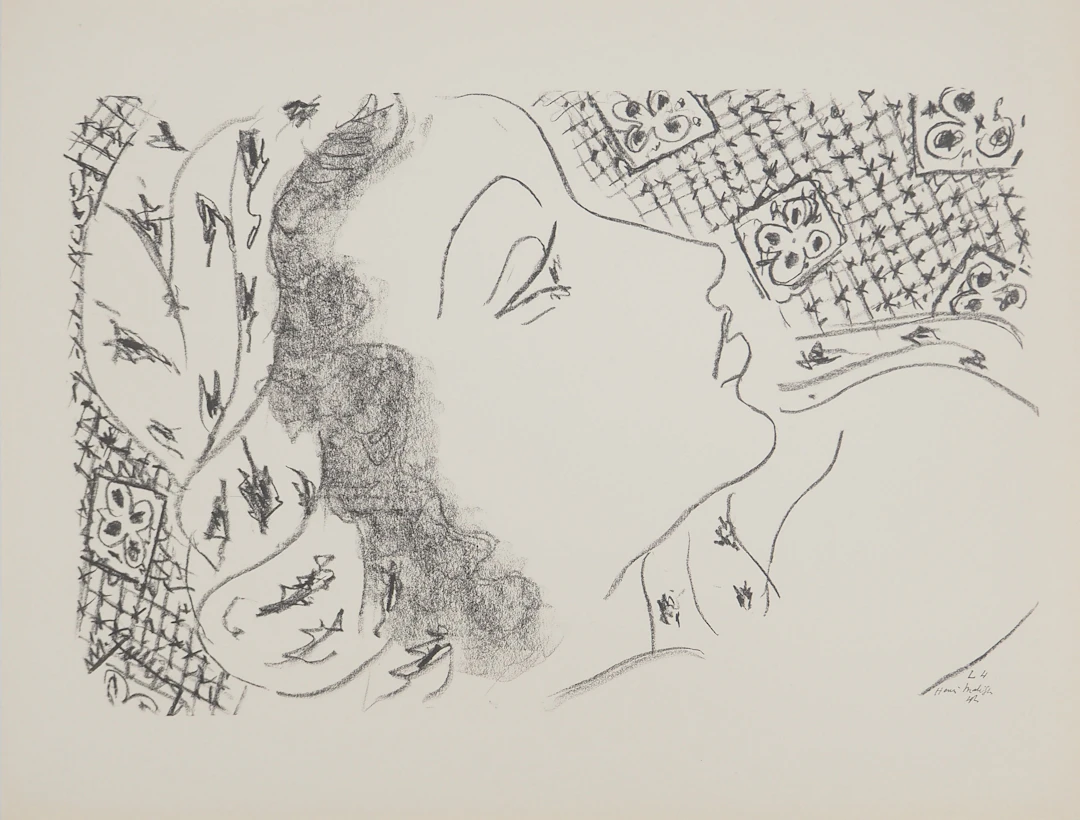 Henri MATISSE : Profil au turban, Lithographie signée