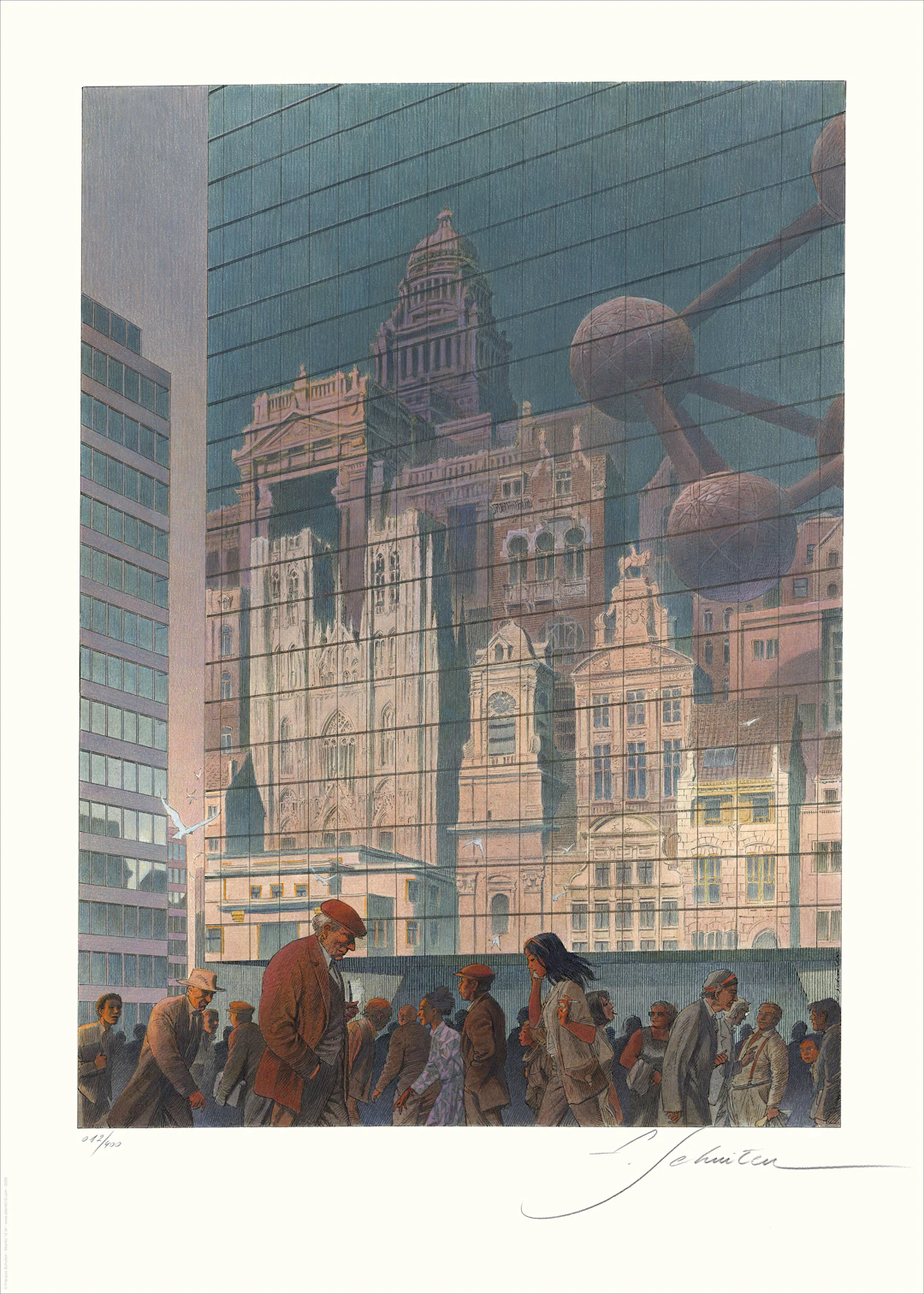 François SCHUITEN, Bruxelles, un rêve capital, offset, 70x50cm, 2026