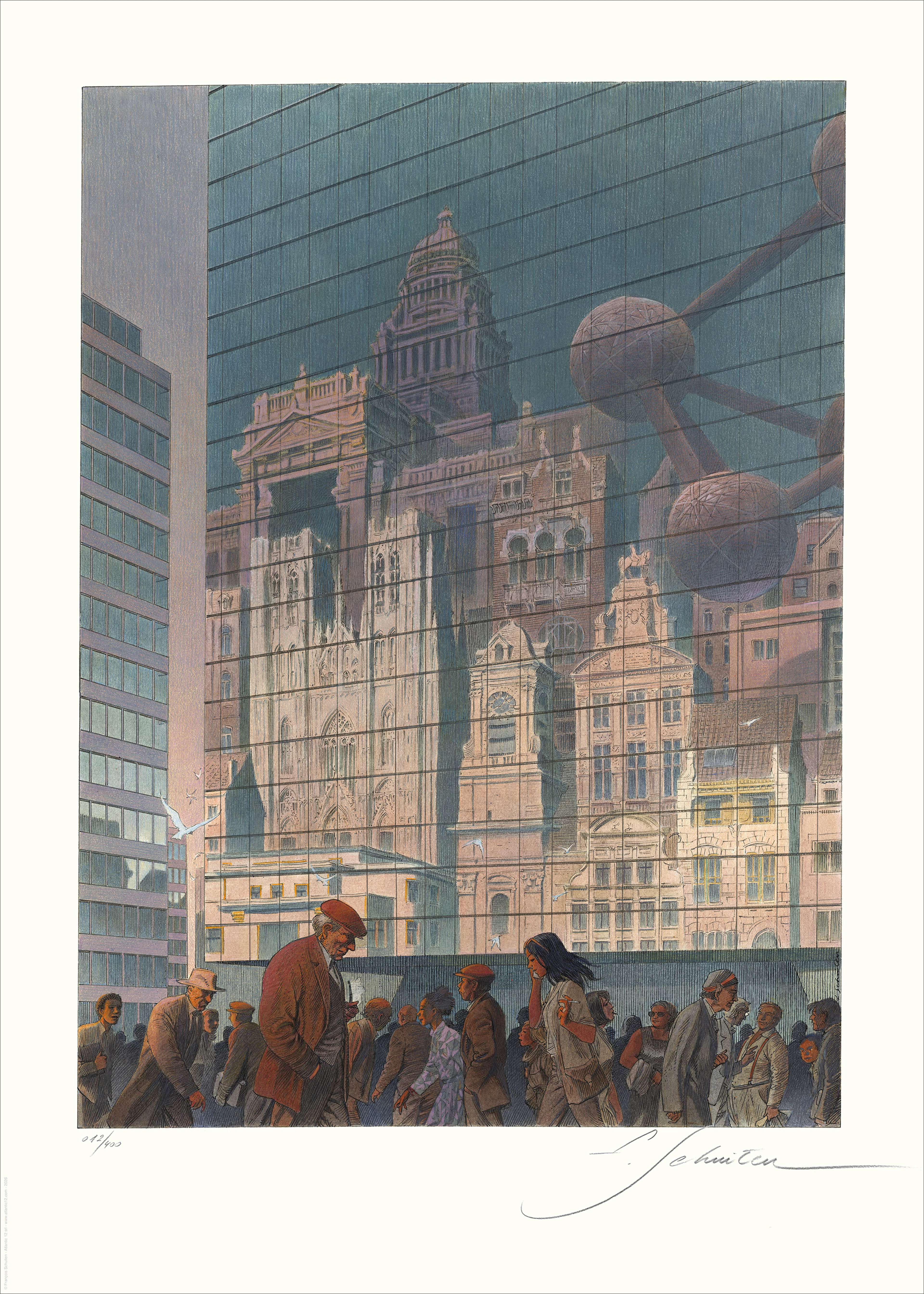 François SCHUITEN, Bruxelles, un rêve capital, offset, 70x50cm, 2026