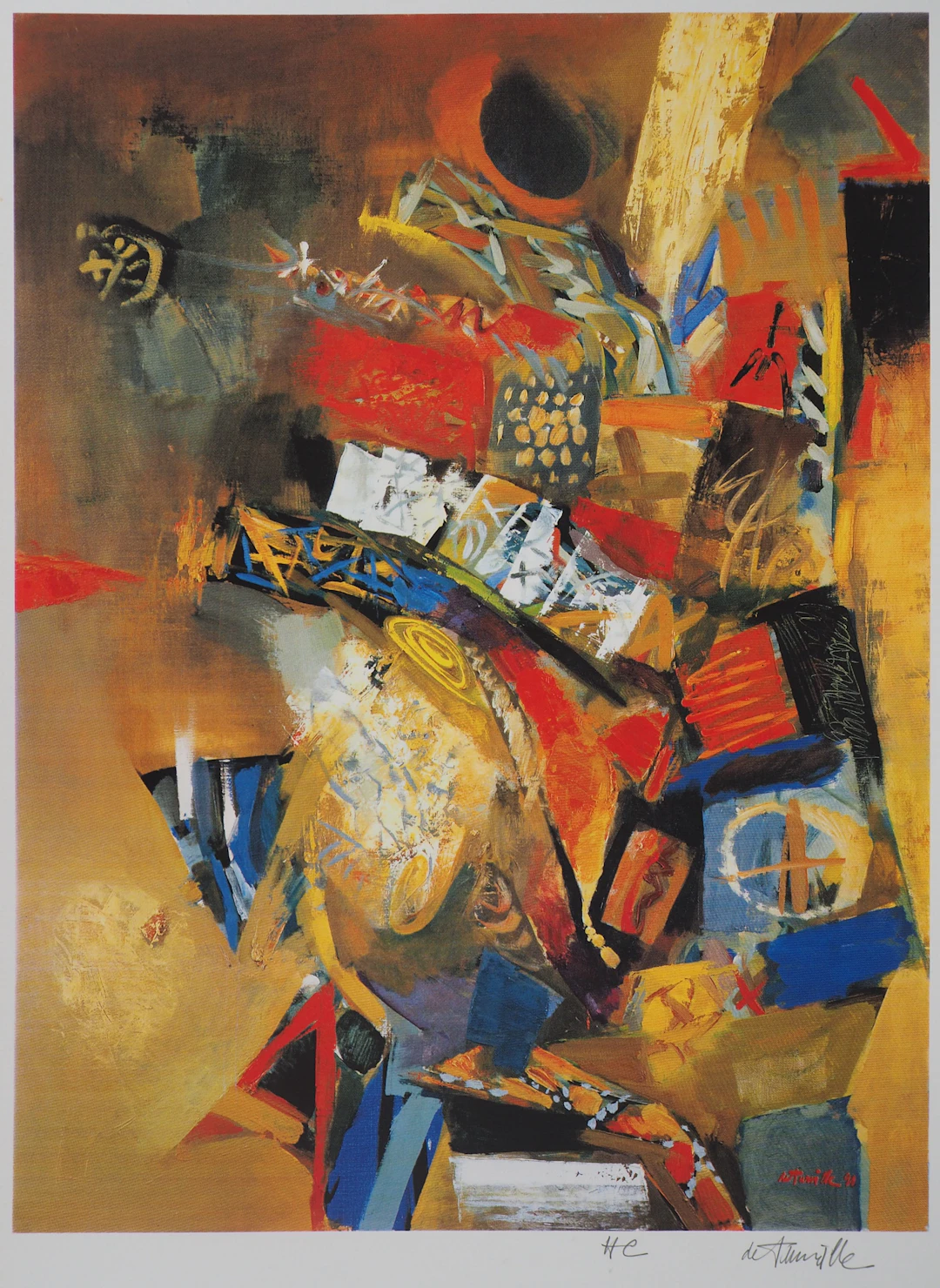 Serge DE TURVILLE : Composition abstraite - Sérigraphie Signée