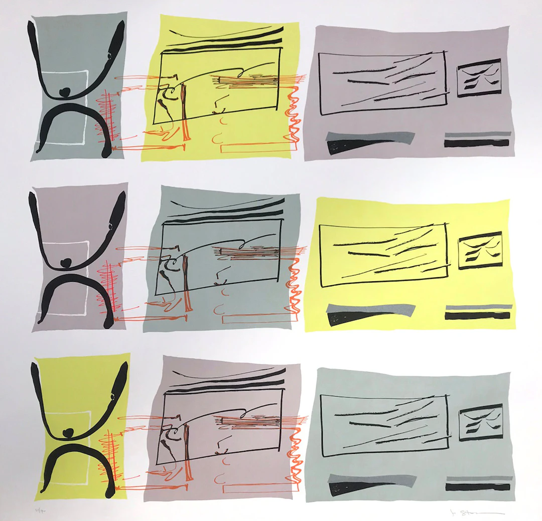 Jessica STOCKHOLDER - Aspect Syllabary : Getting wind 2, 2015 - Lithograph