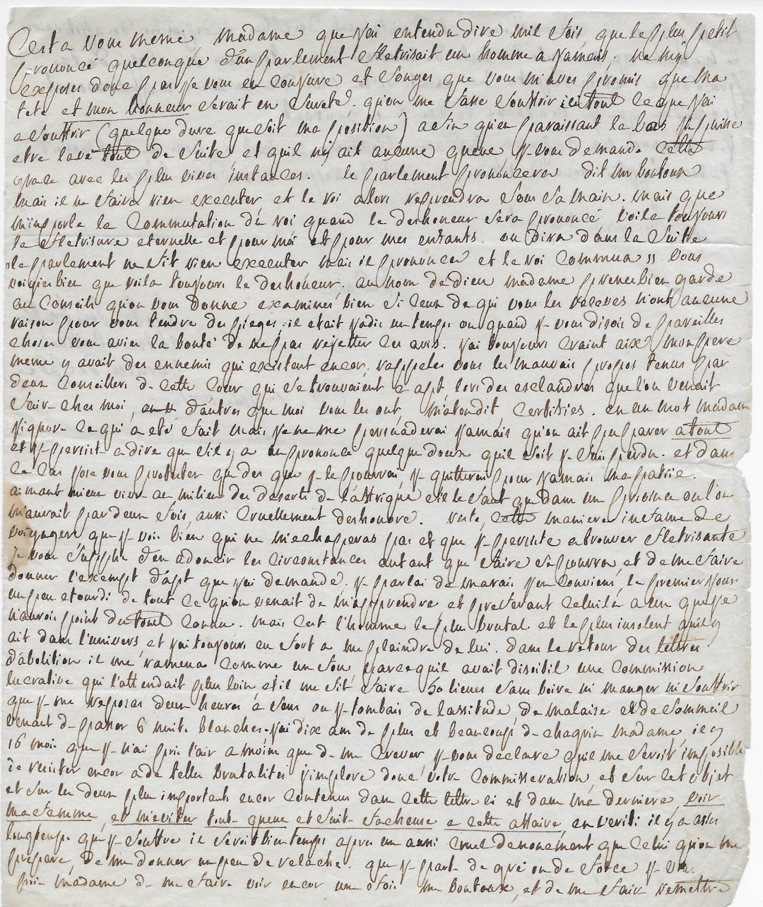 Marquis de SADE – Lettre autographe signée 1778 - procès d’Aix-en-Provence