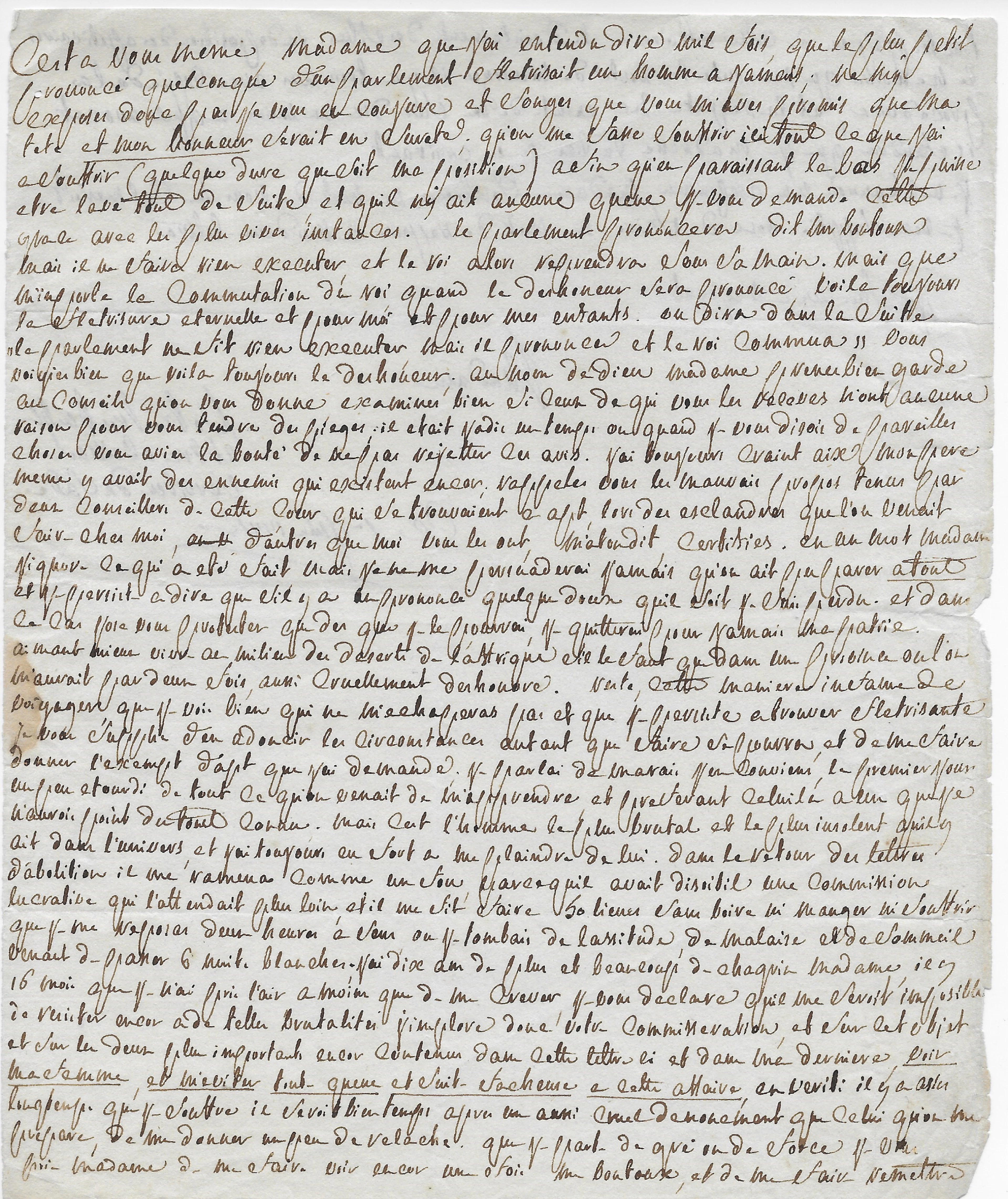Marquis de SADE – Lettre autographe signée 1778 - procès d’Aix-en-Provence