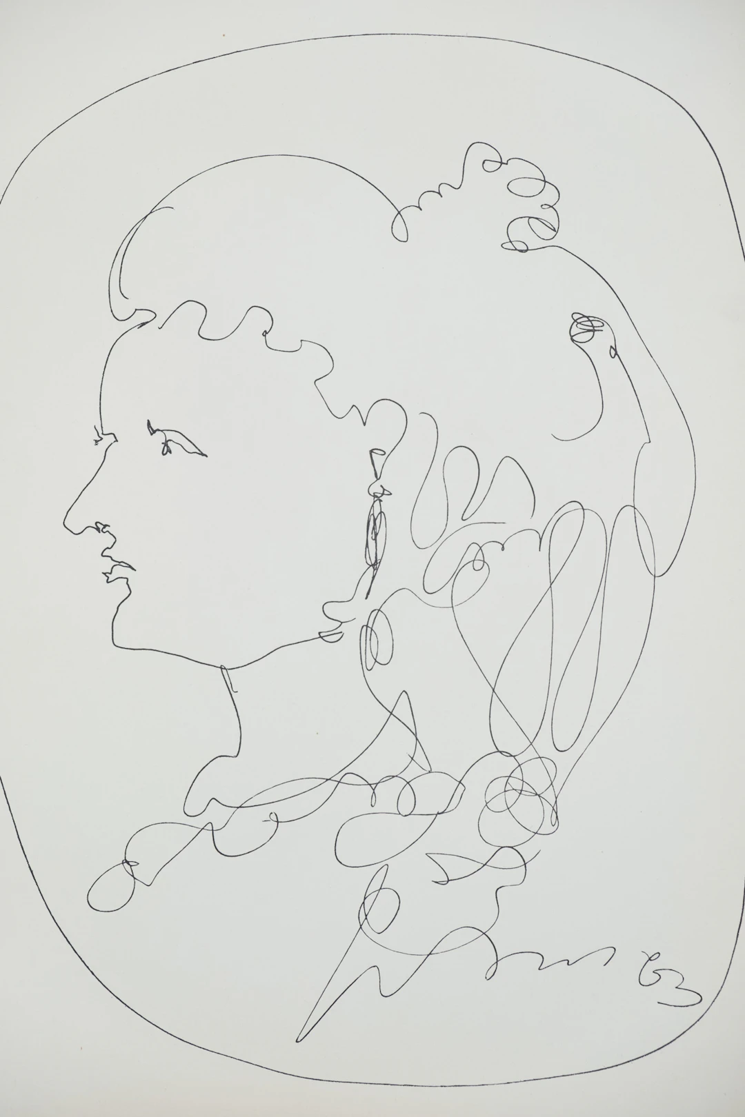 Lucio FONTANA : La servante justifiée - Lithographie signée