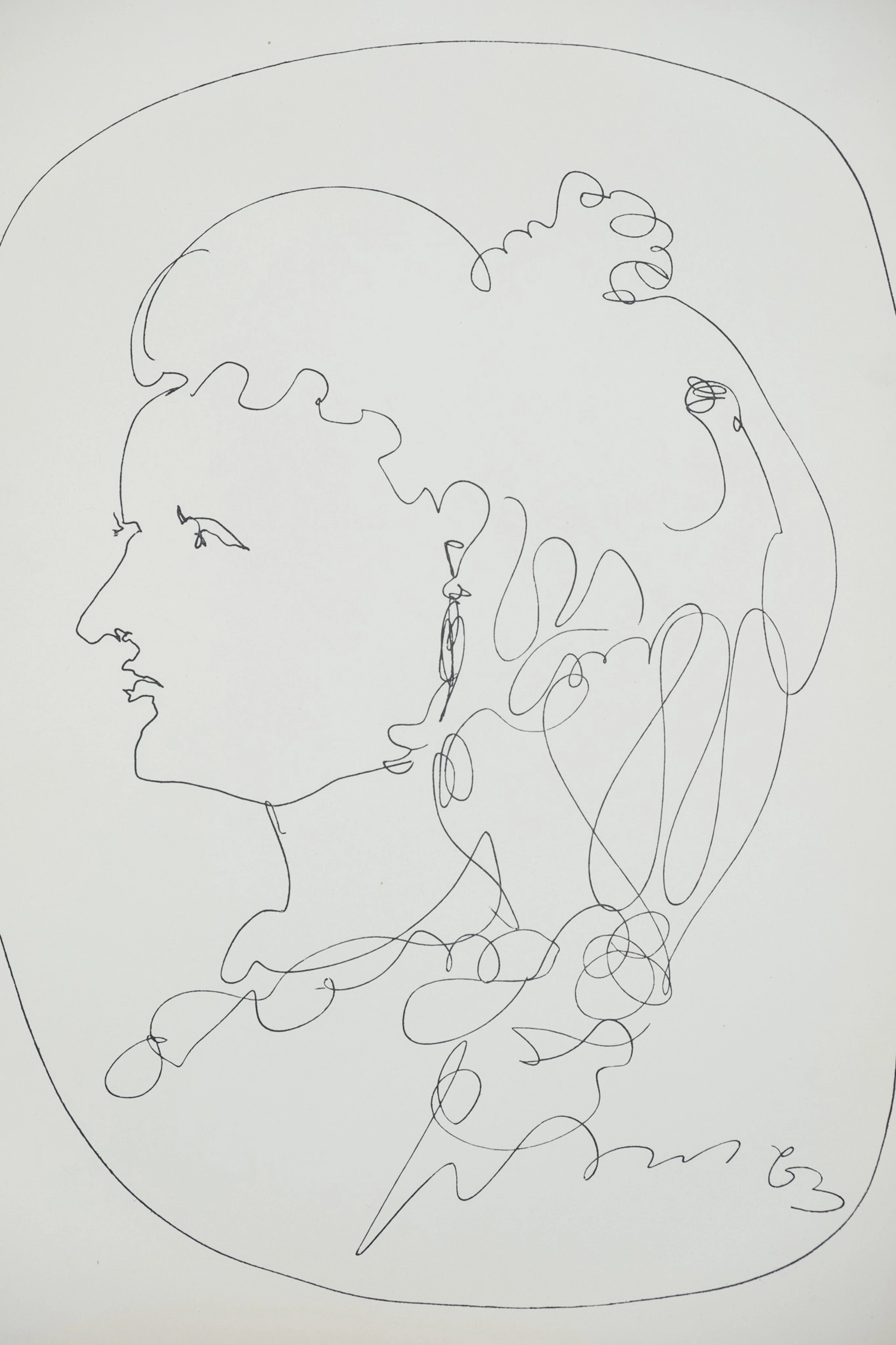 Lucio FONTANA : La servante justifiée - Lithographie signée