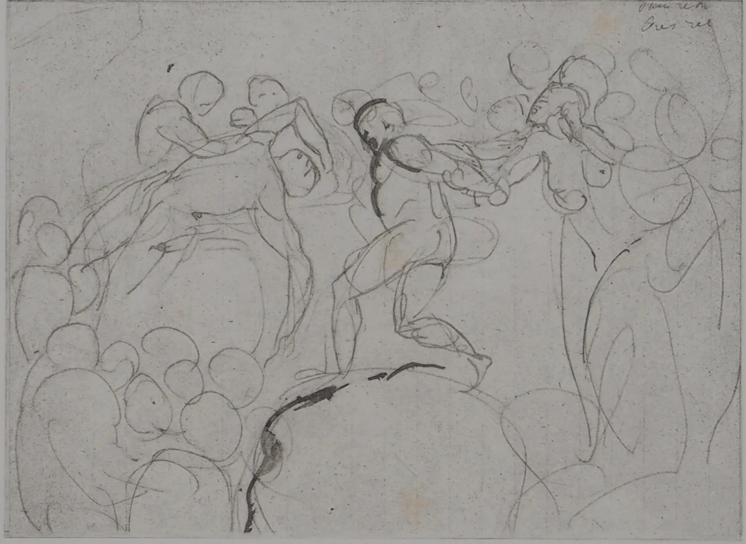 Auguste RODIN : Entrainement au cirque, Gravure