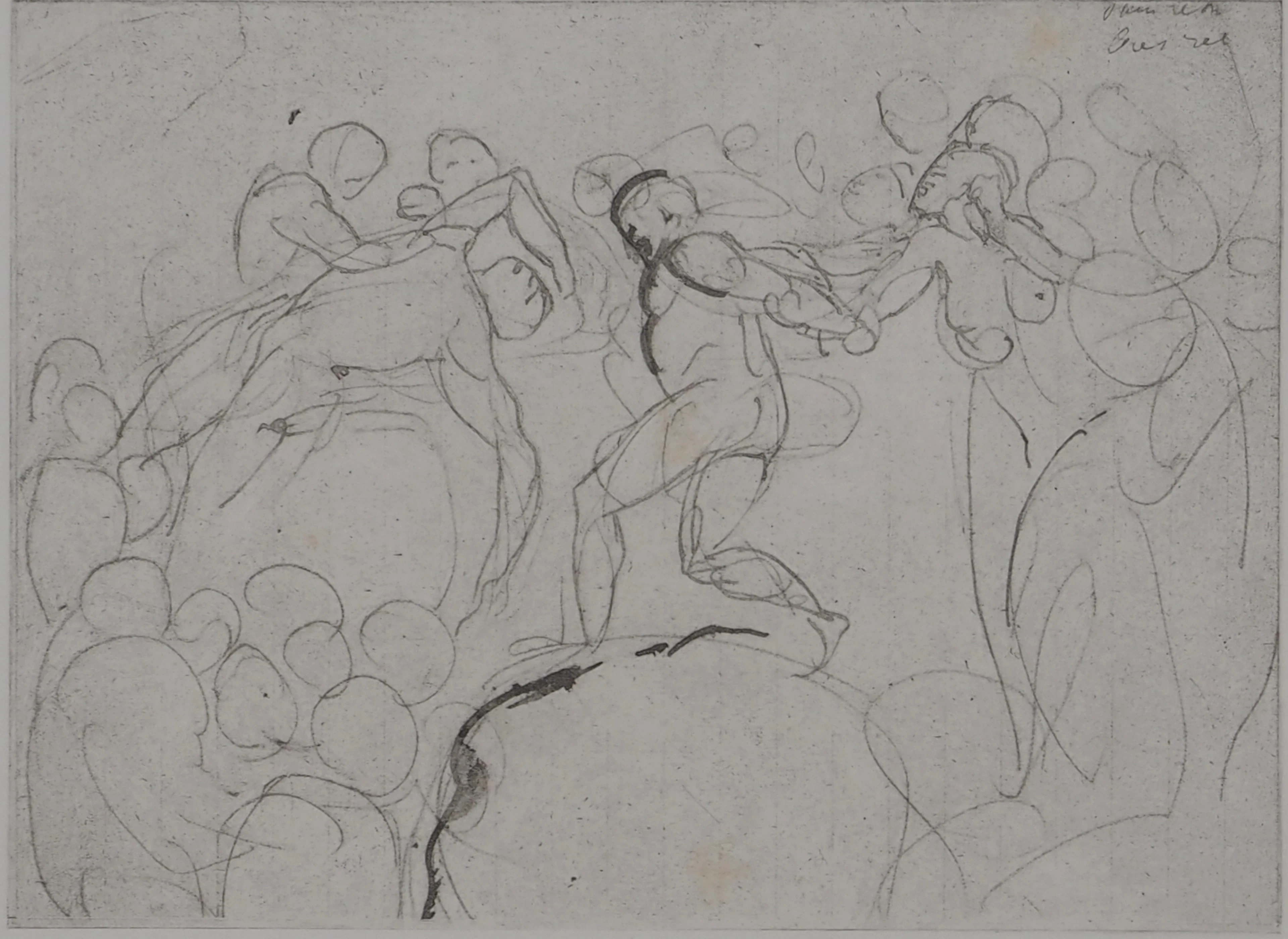 Auguste RODIN : Entrainement au cirque, Gravure
