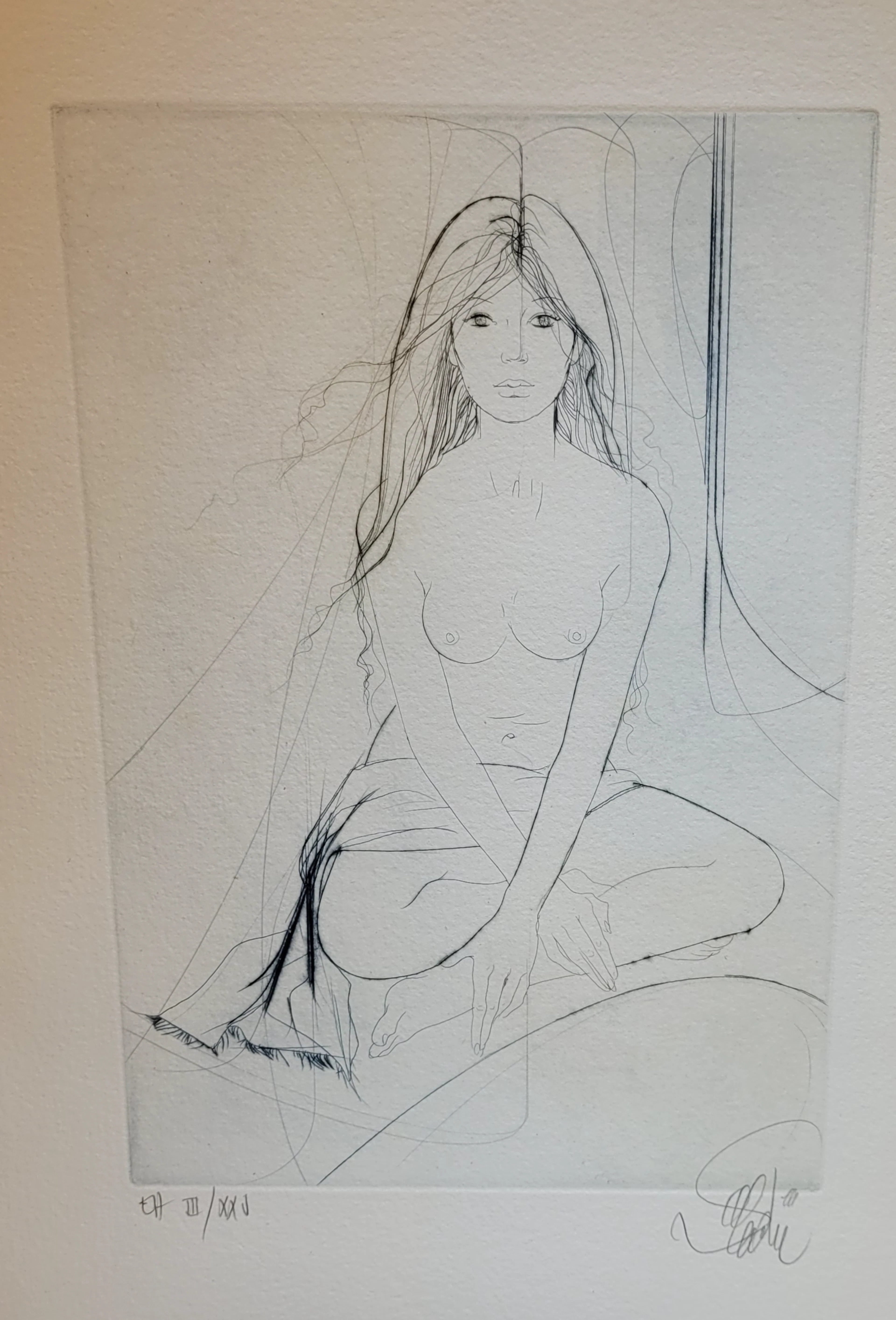 Jean Baptiste VALADIE - Volupté IV - Gravure originale signée