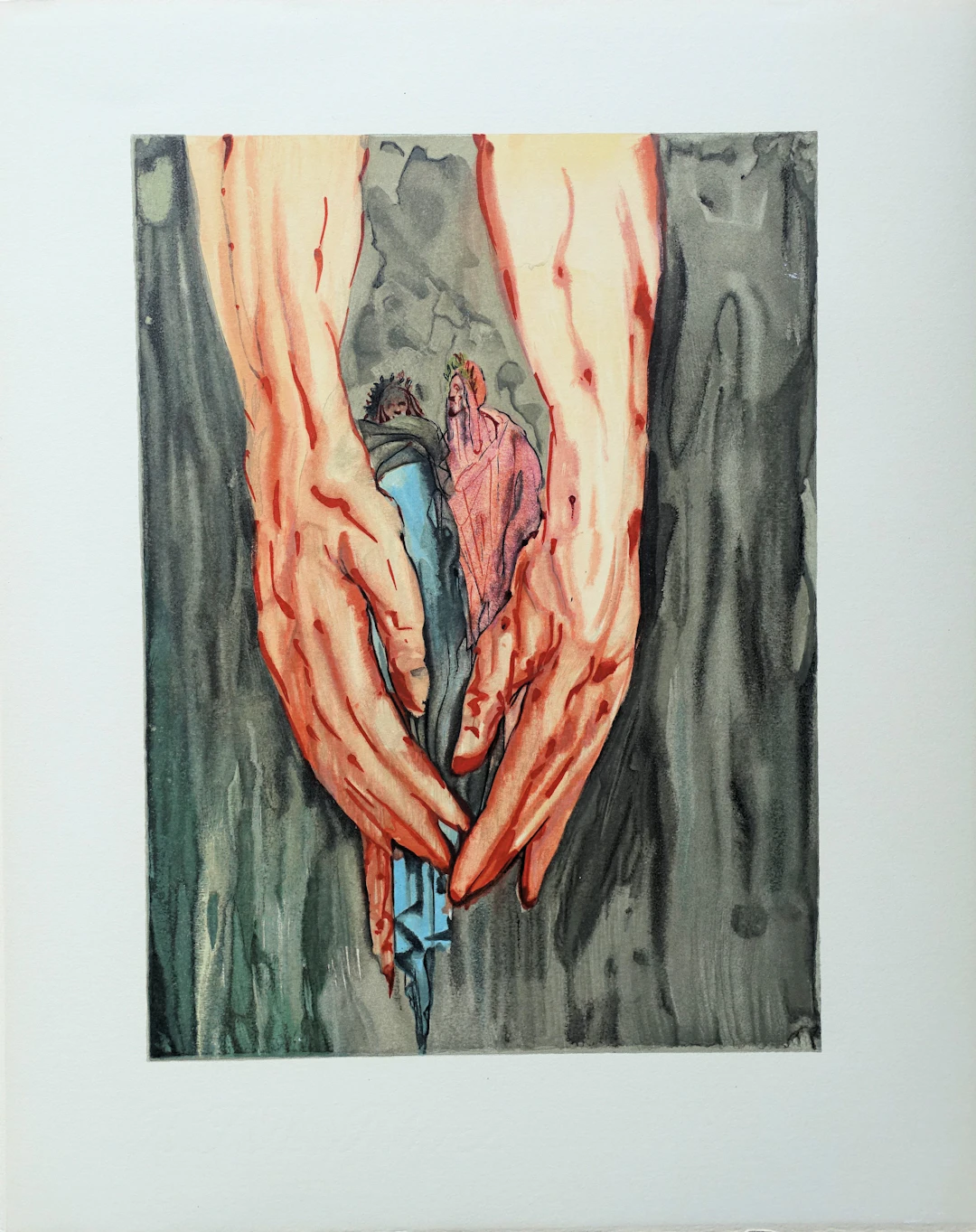 Salvador DALI : La montée de Géryon, Bois gravé original
