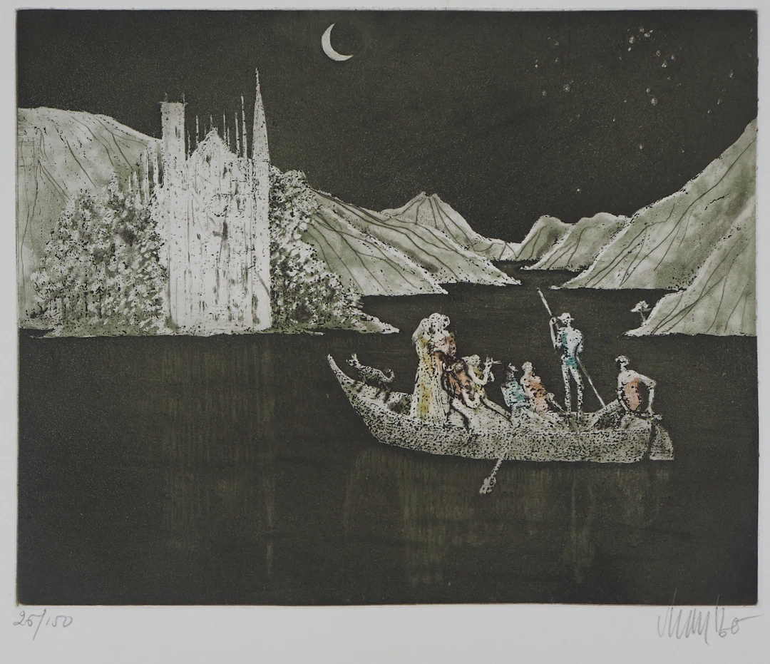 Lars BO : L’écho du lac - Gravure Originale Signée