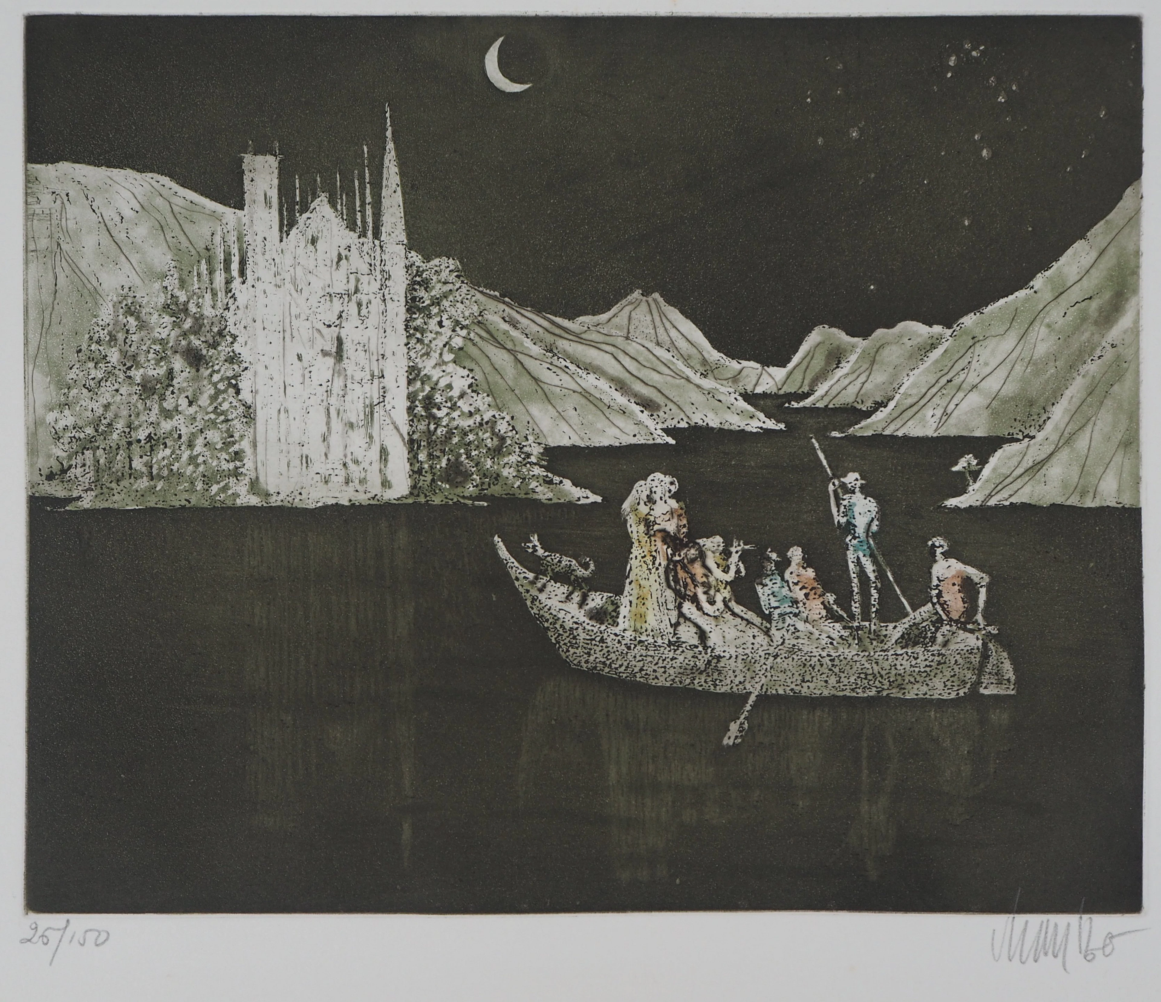 Lars BO : L’écho du lac - Gravure Originale Signée
