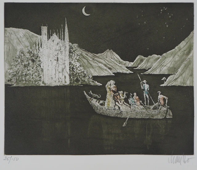 Lars BO : L’écho du lac - Gravure Originale Signée