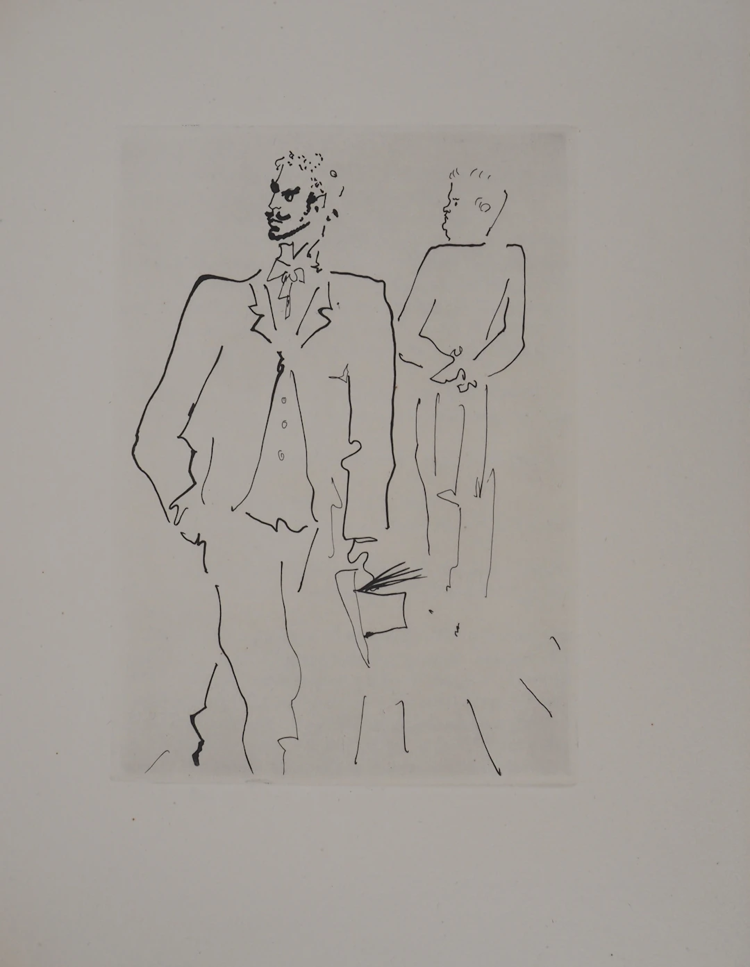 Jean COCTEAU : Le bal du comte d'Orgel, L'indifférence, Gravure originale