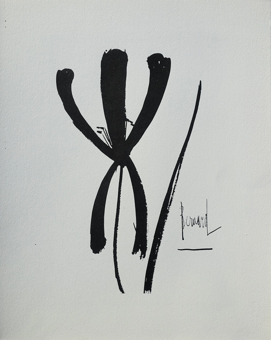 Bernard BUFFET : L’Iris, Gravure originale signée