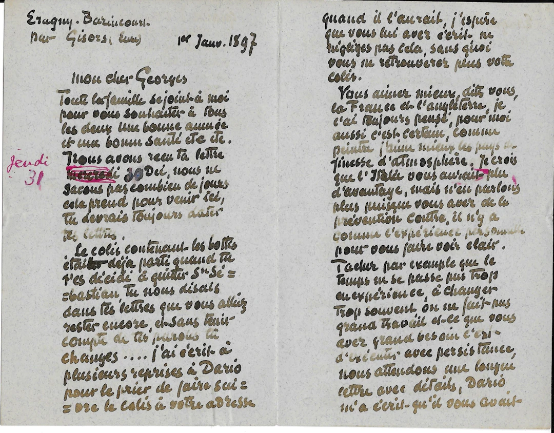 Camille PISSARRO - Lettre autographe signée