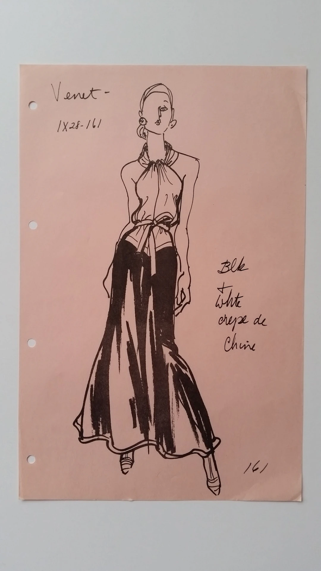 Philippe Venet - Croquis robe