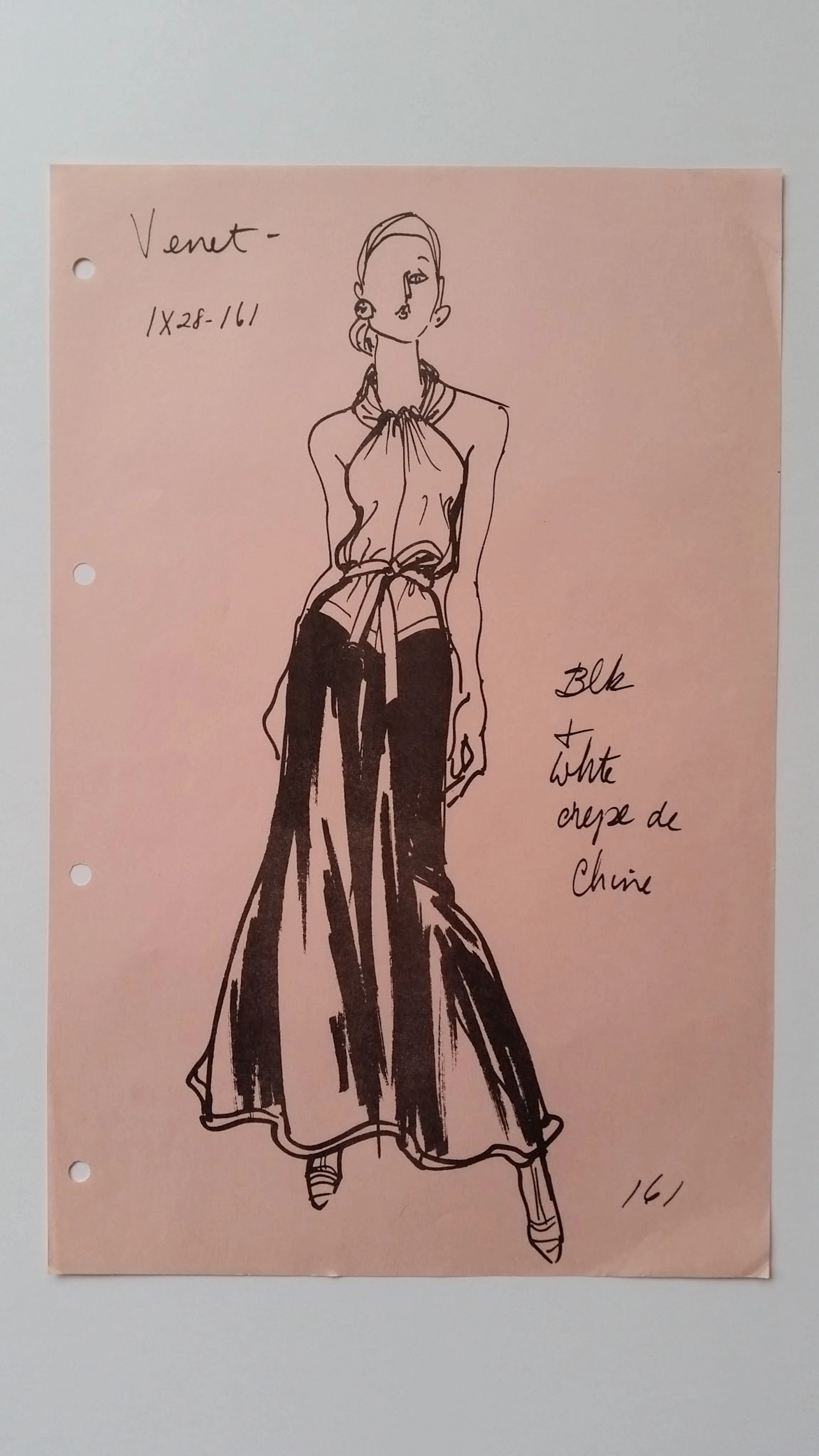 Philippe Venet - Croquis robe