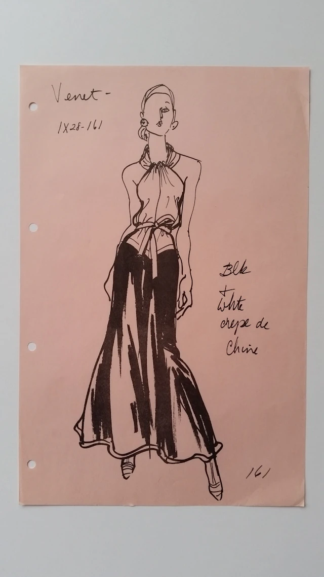 Philippe Venet - Croquis robe