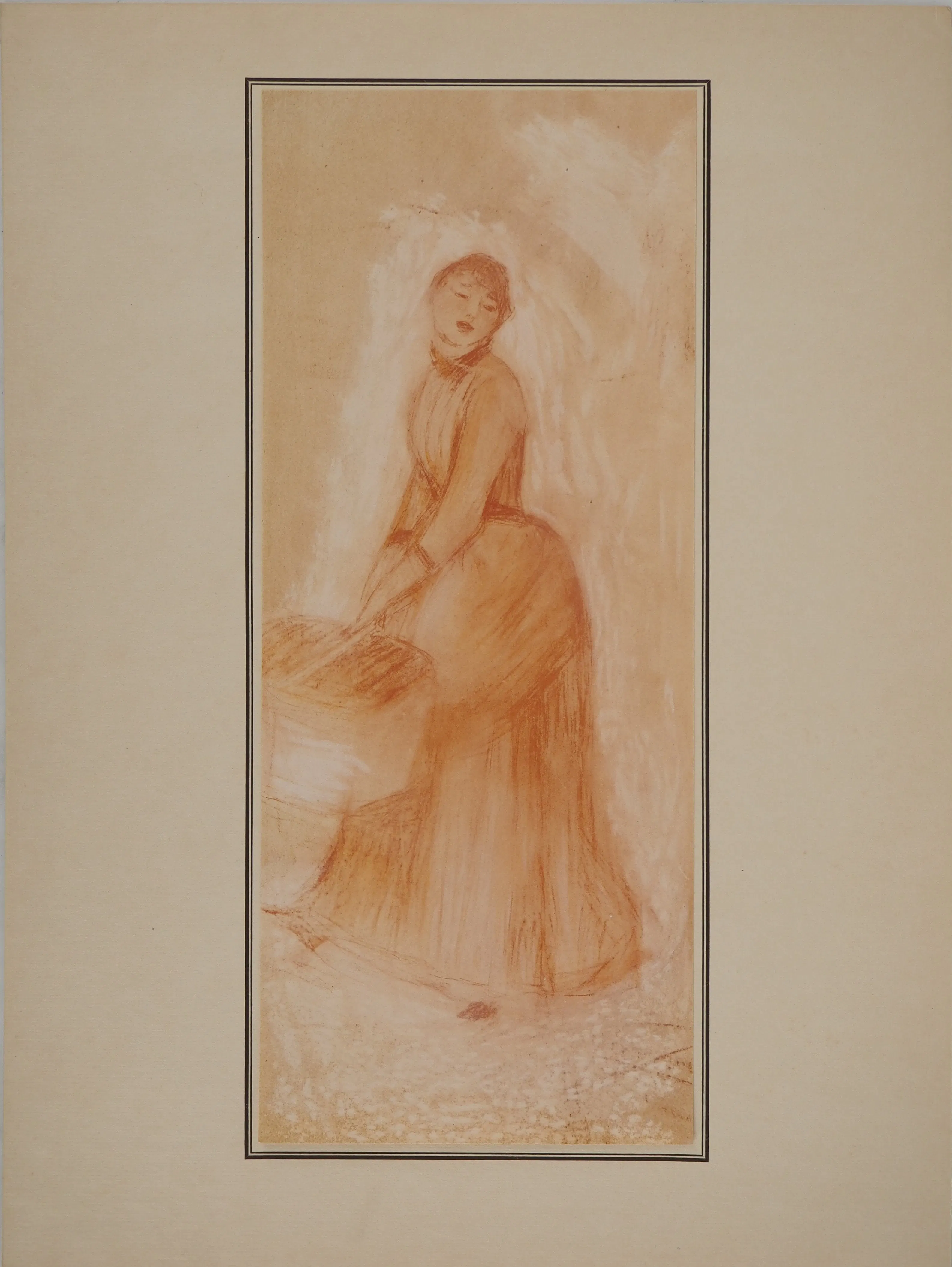 Pierre-Auguste RENOIR : La modiste, Lithographie et pochoir