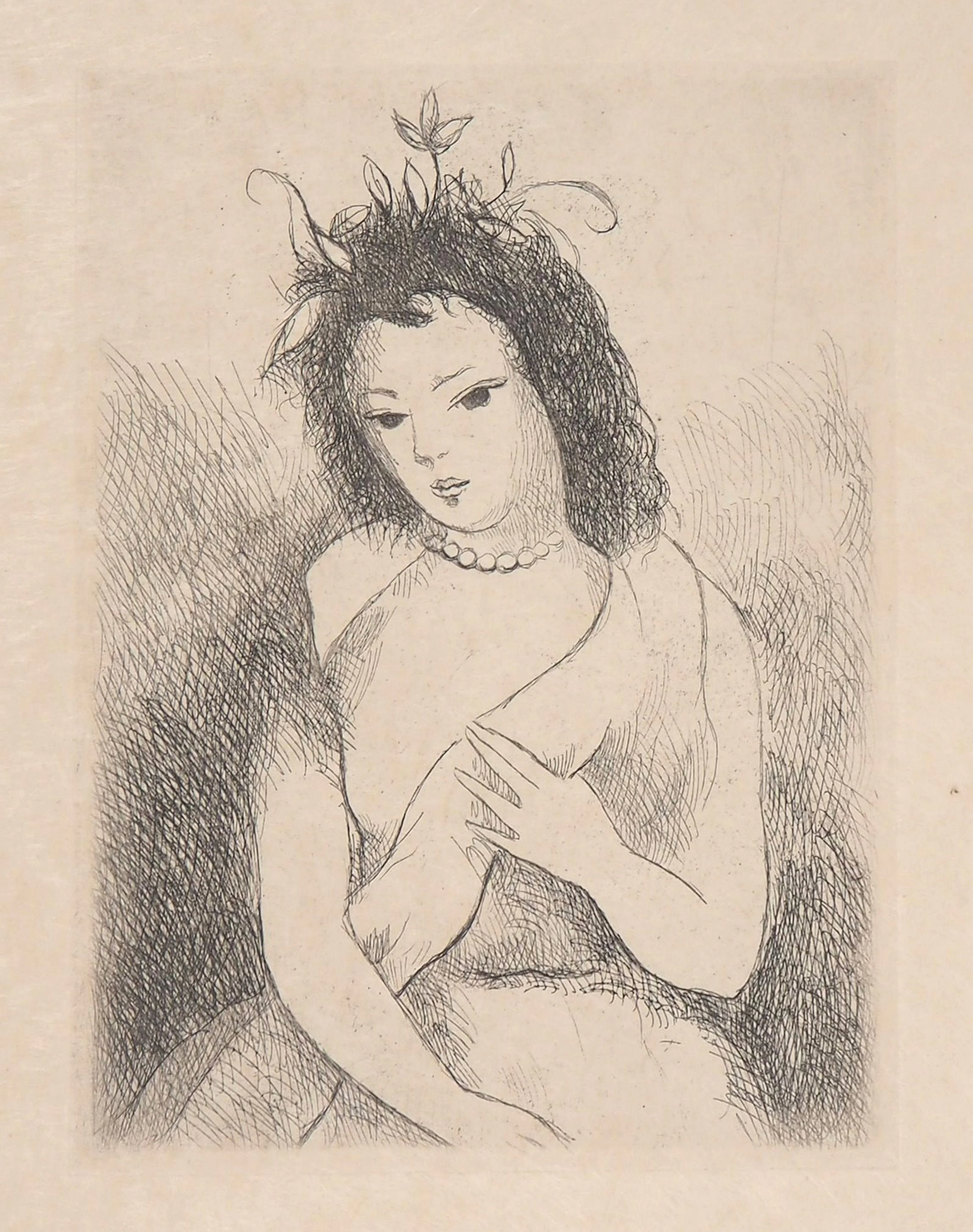 Marie LAURENCIN : Fillette, 1945 - Gravure originale