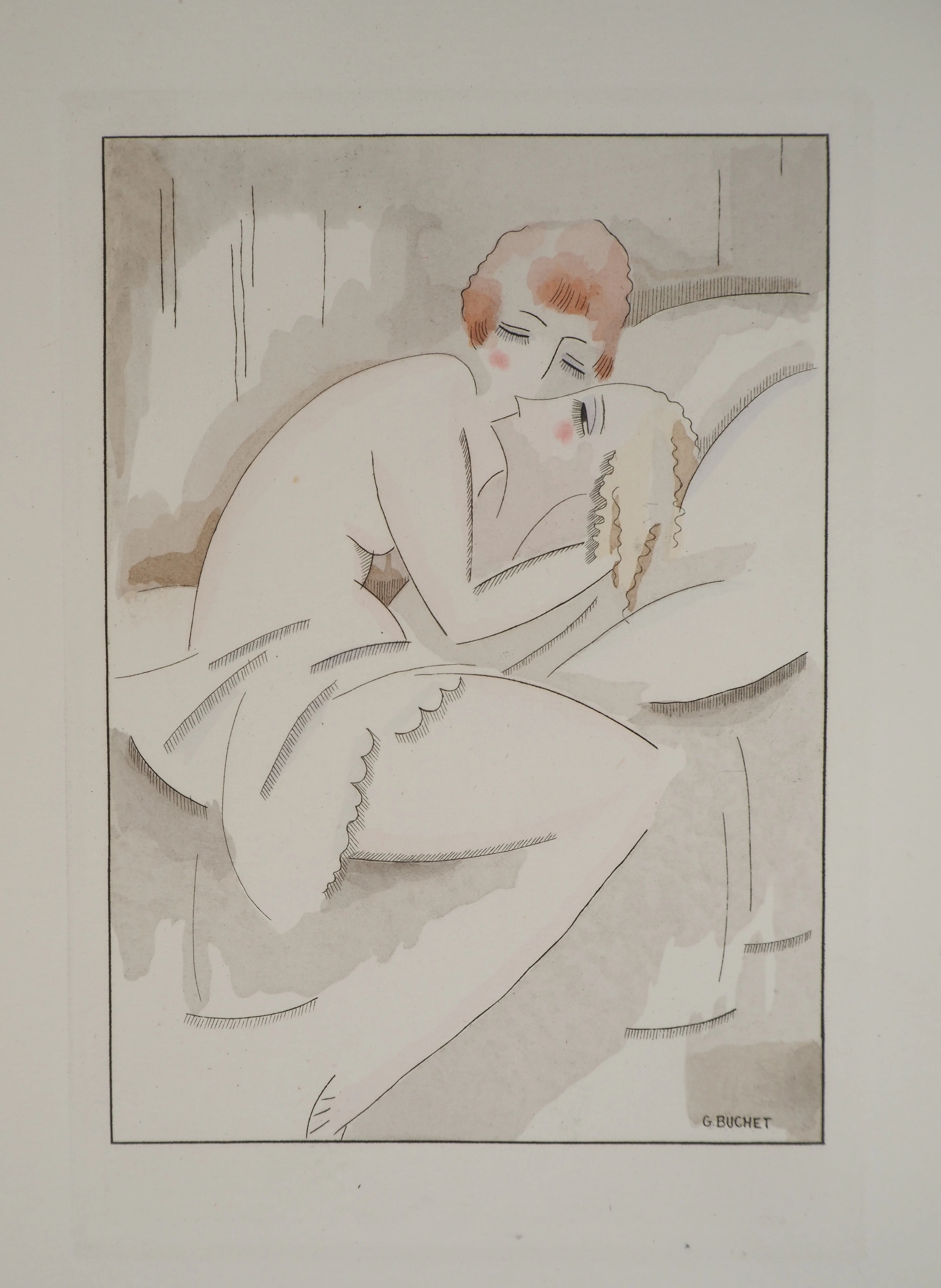 Gustave BUCHET : Les deux amies, Innocence et découverte, Gravure