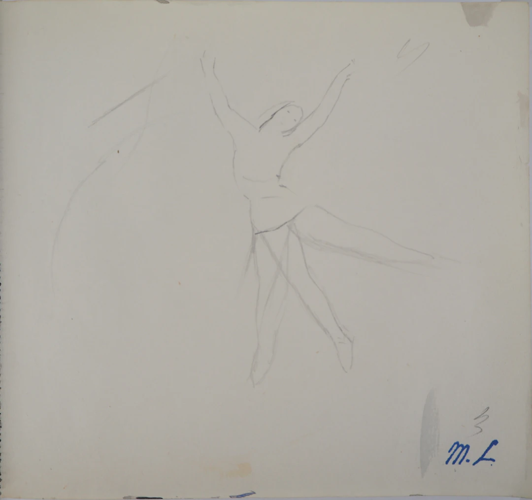 Marie LAURENCIN : Ballerine, Dessin original signé