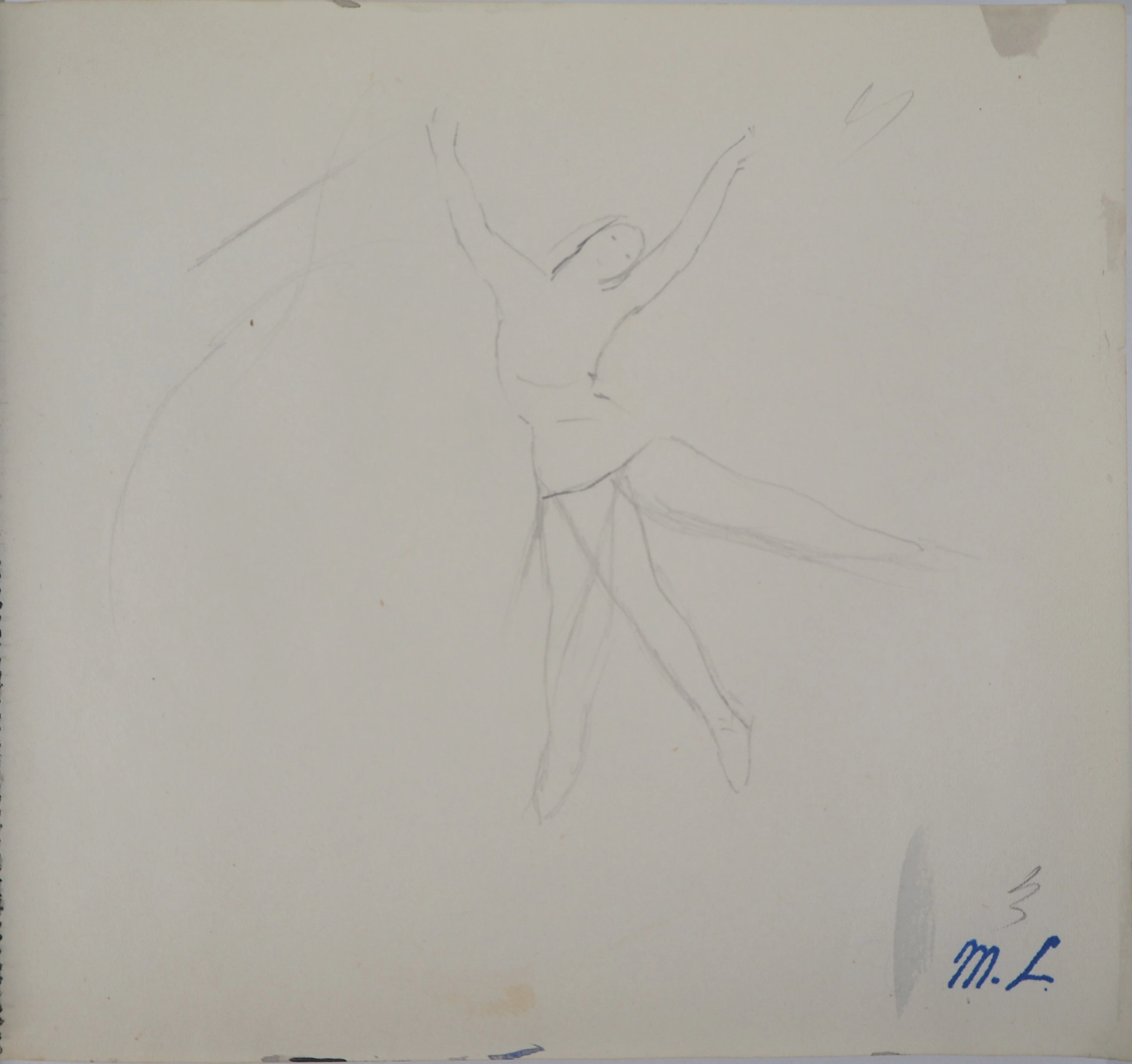 Marie LAURENCIN : Ballerine, Dessin original signé