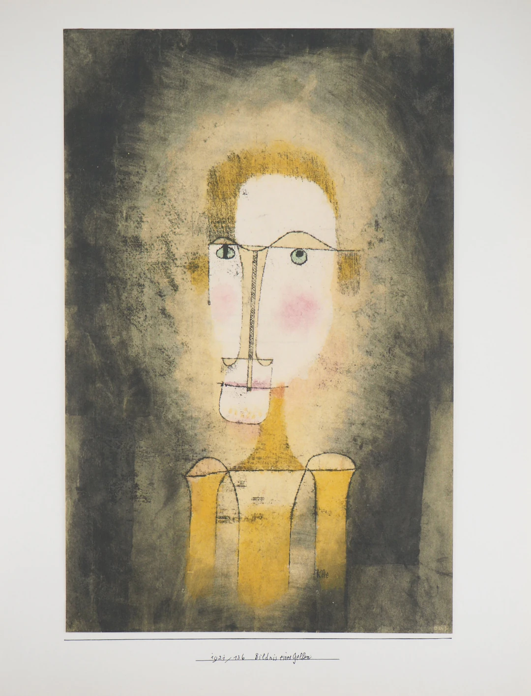 Paul KLEE (d’après) - Portrait d’un homme jaune, 1964 - Lithographie