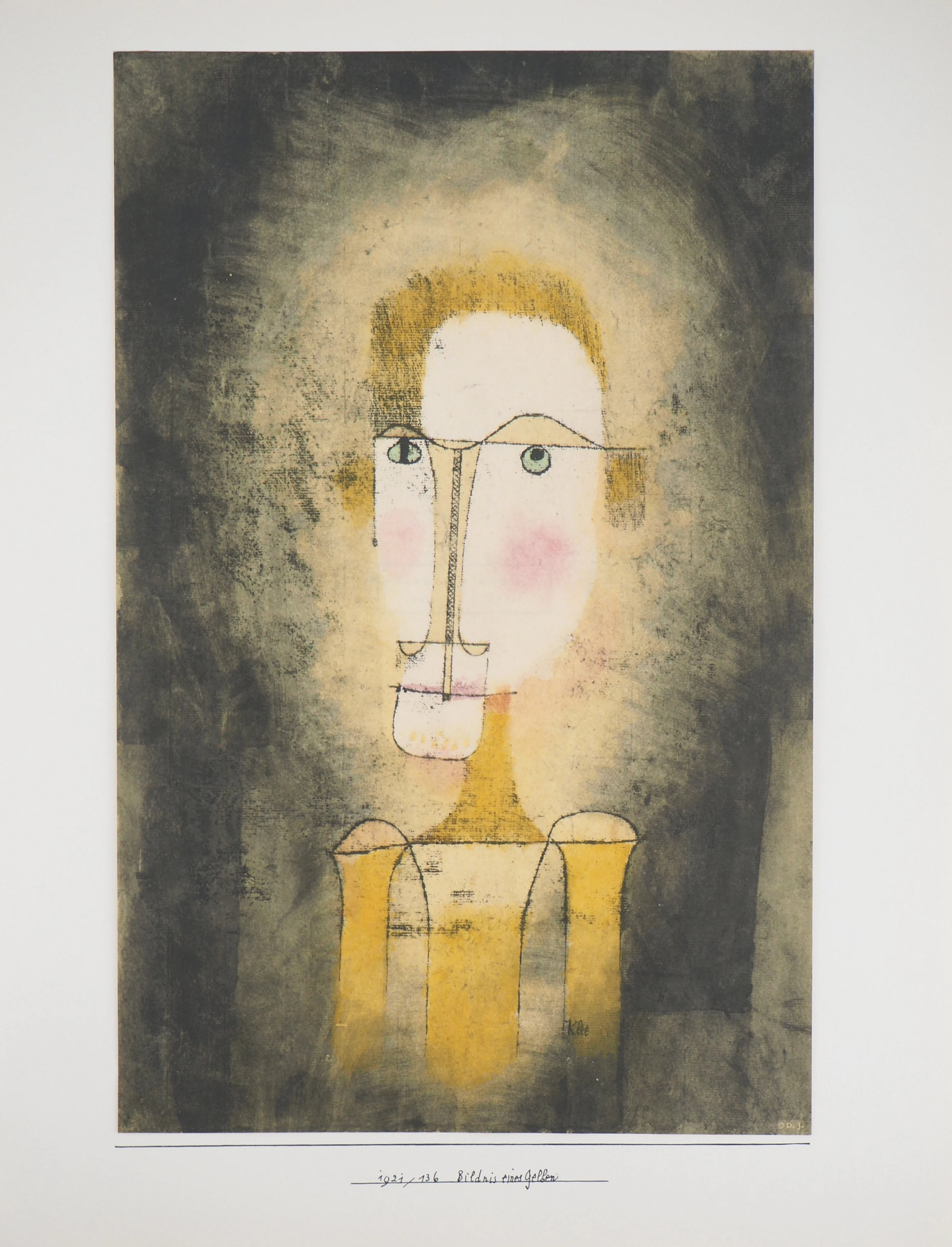 Paul KLEE (d’après) - Portrait d’un homme jaune, 1964 - Lithographie