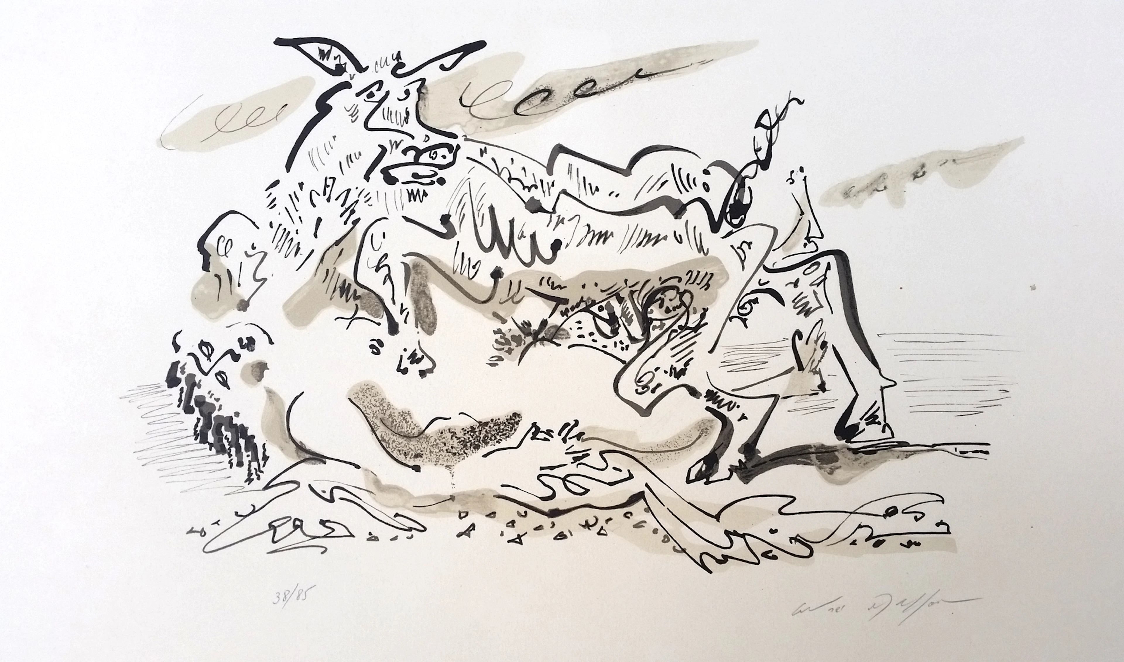 André MASSON - L’enlèvement d’Europe, 1972 - Lithographie signée au crayon