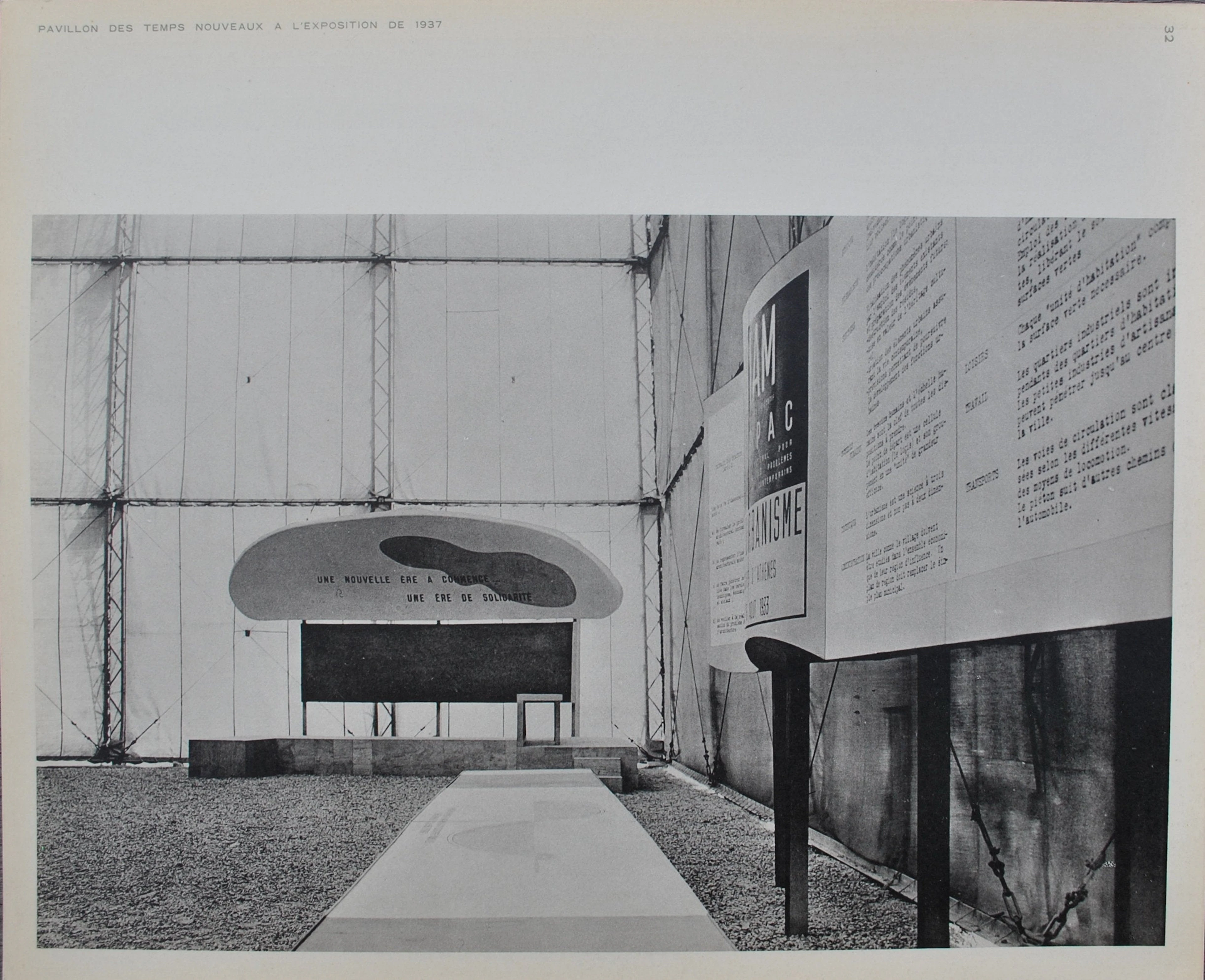 LE CORBUSIER : Pavillon des temps nouveaux - la solidarité, héliogravure, 1938