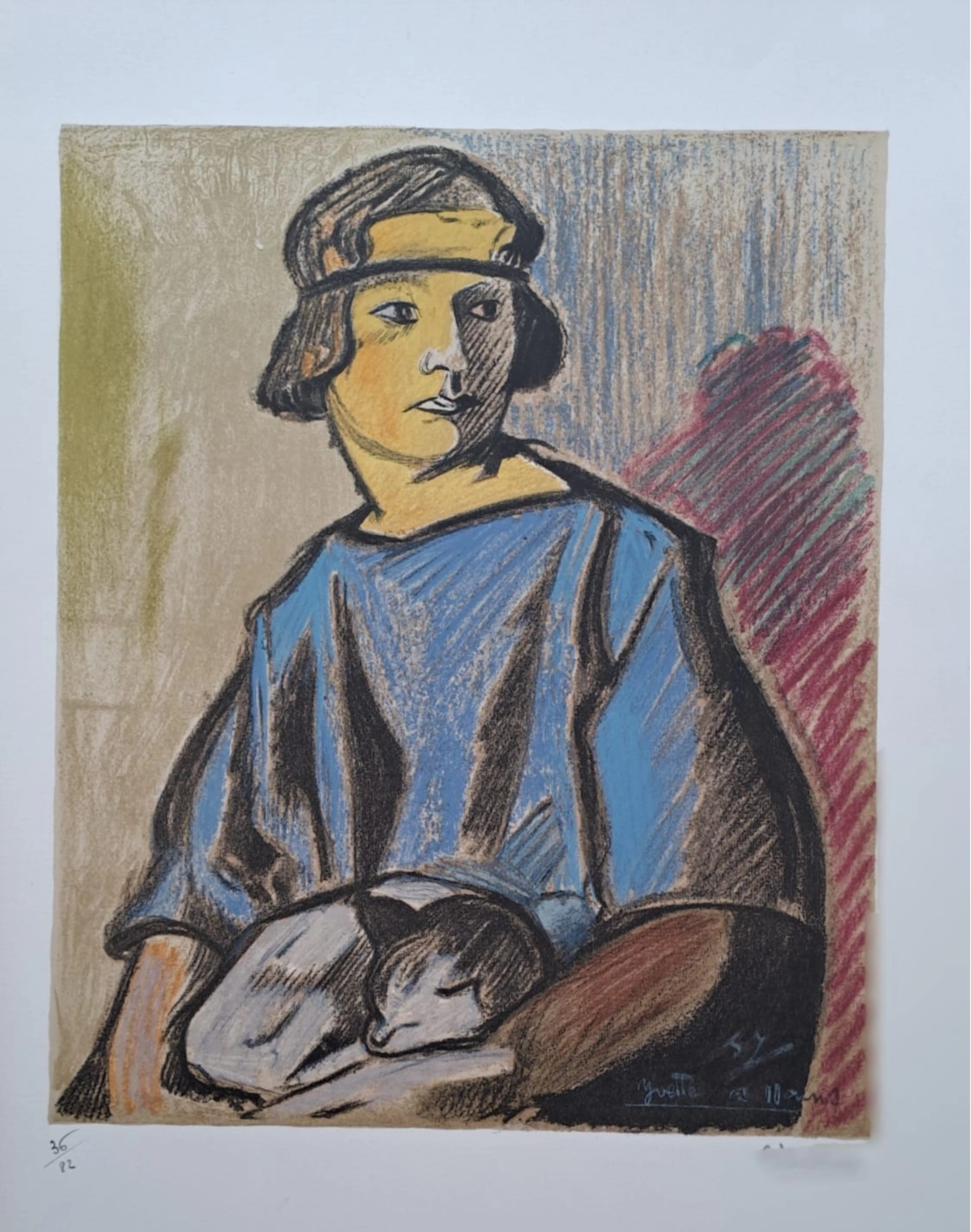 Georges Joubin - Femme au turban - Lithographie originale, signée et numérotée