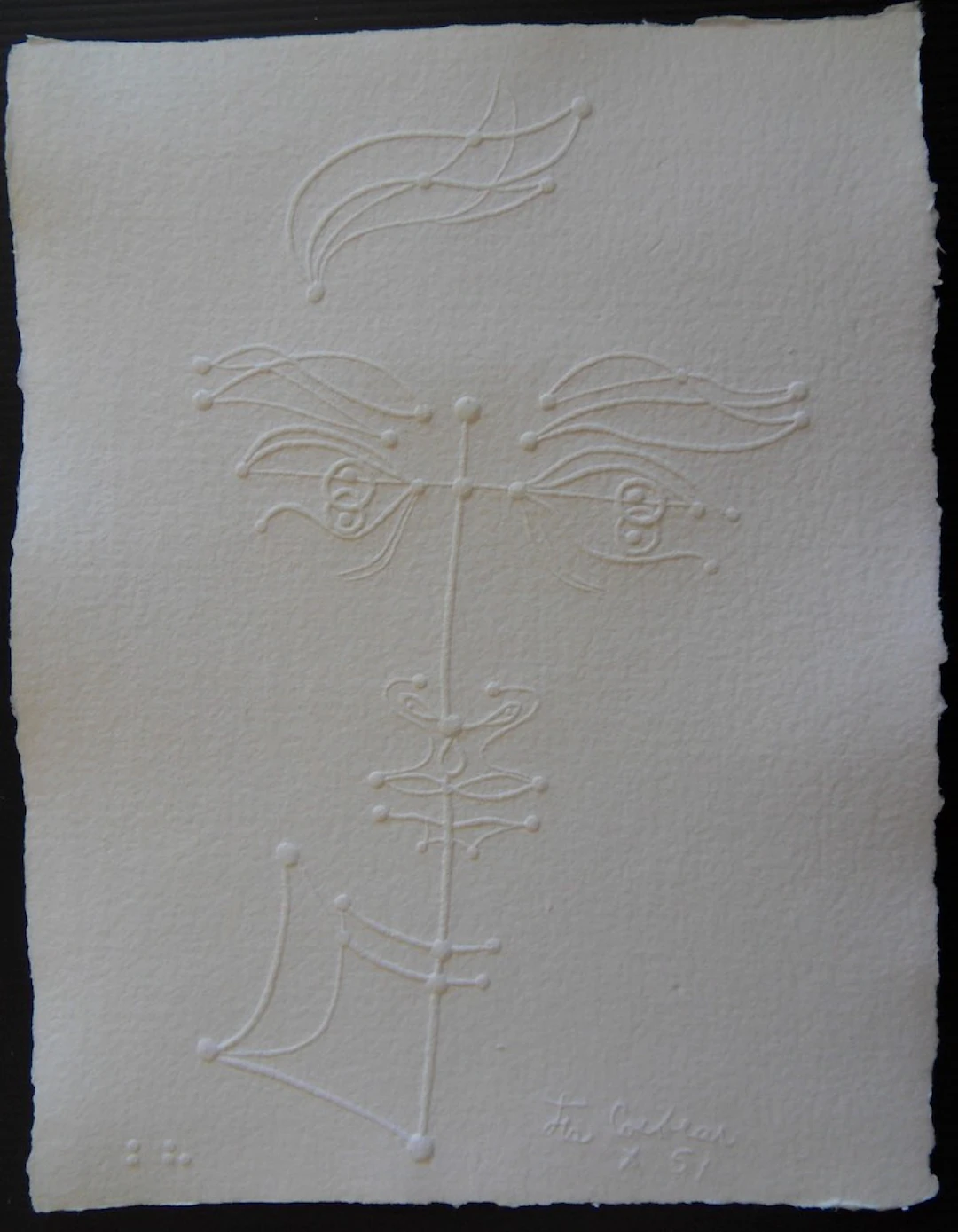 Jean COCTEAU (d’après) : Visage charmeur - Gravure signée