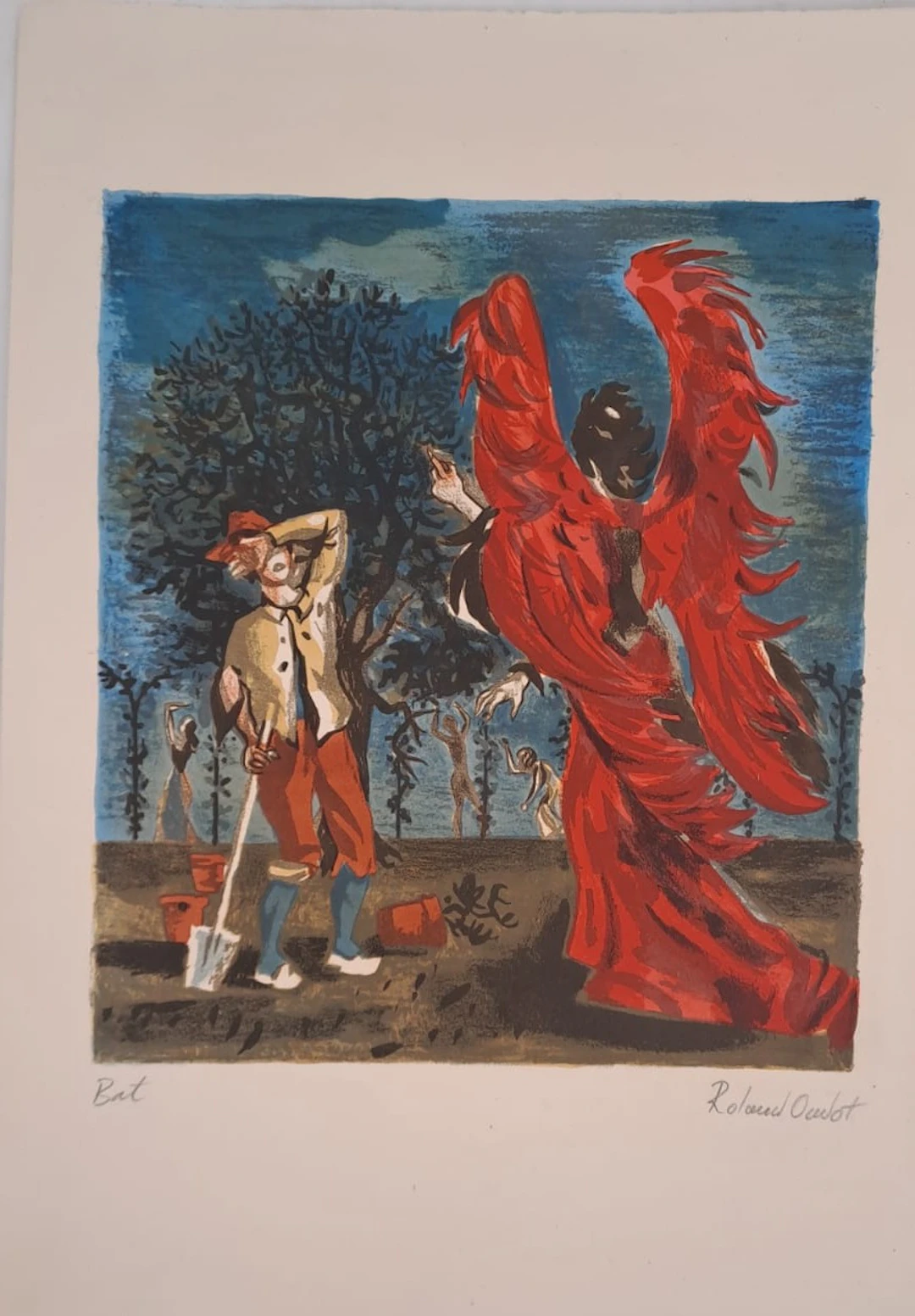 Roland Oudot - Sodome et Gomorrhe, 1945 - Lithographie originale signée