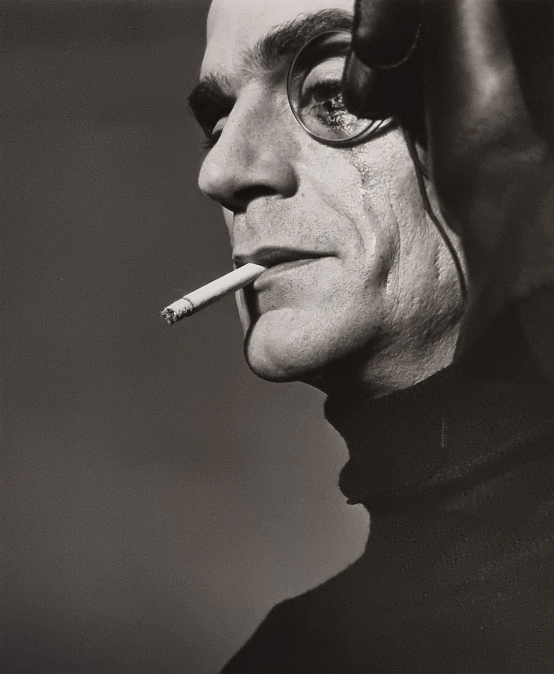 Michel Comte, Jeremy Irons à la cigarette, tirage argentique rare, 1990