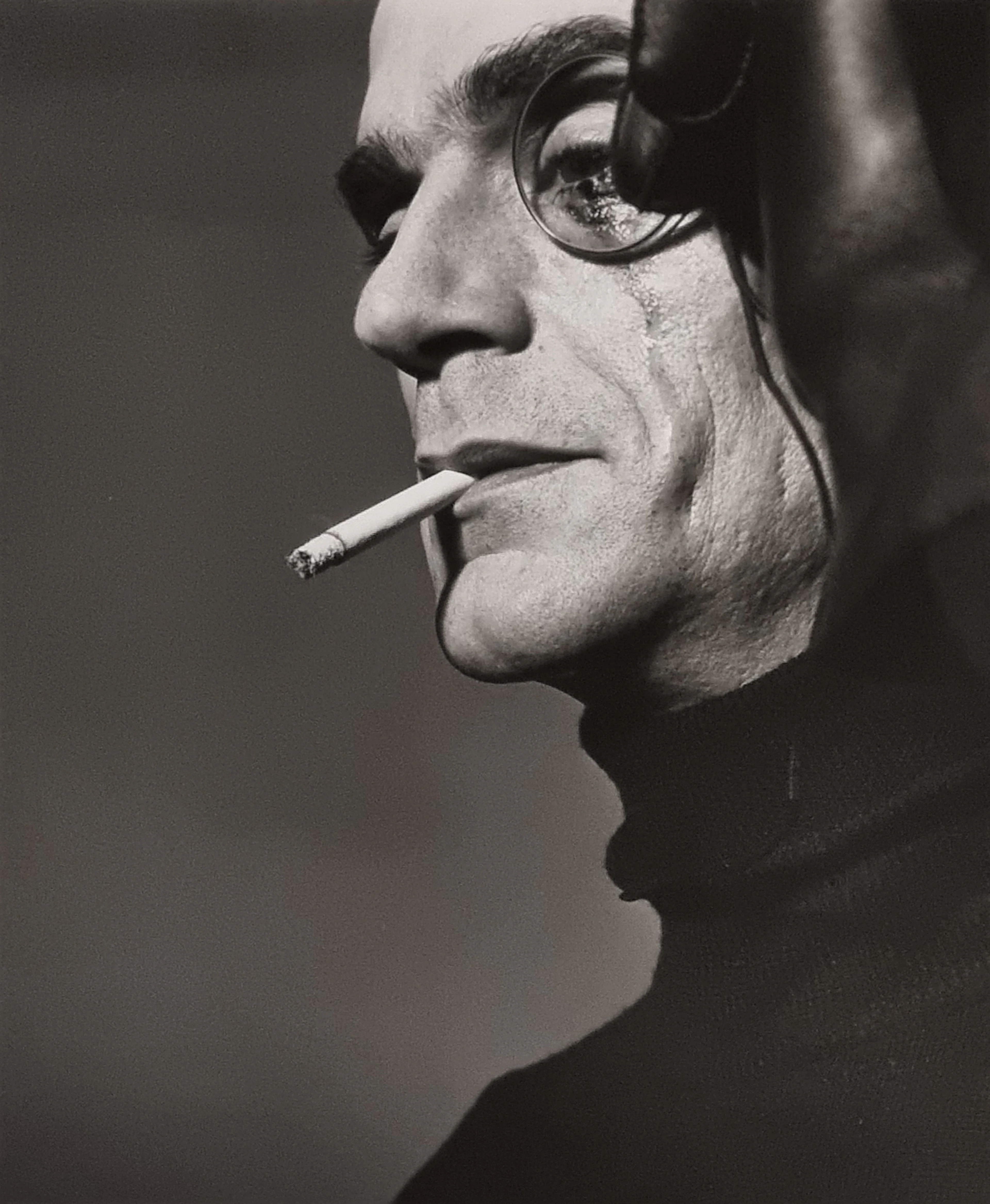 Michel Comte, Jeremy Irons à la cigarette, tirage argentique rare, 1990