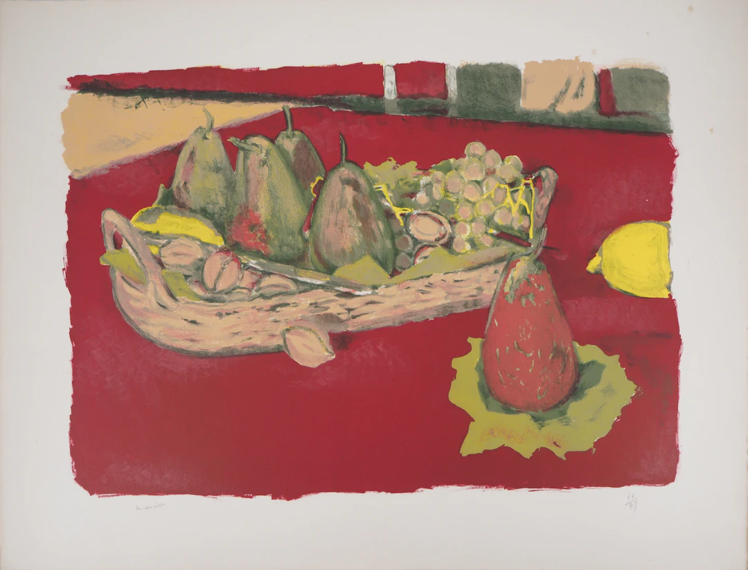Maurice BRIANCHON : Nature morte fauve, 1956 - Lithographie originale Signée