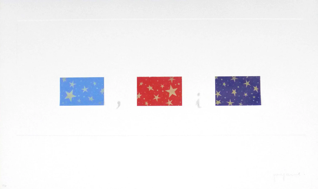 PEREJAUME - El Bosc a casa 1, 1989, lithographie et collage