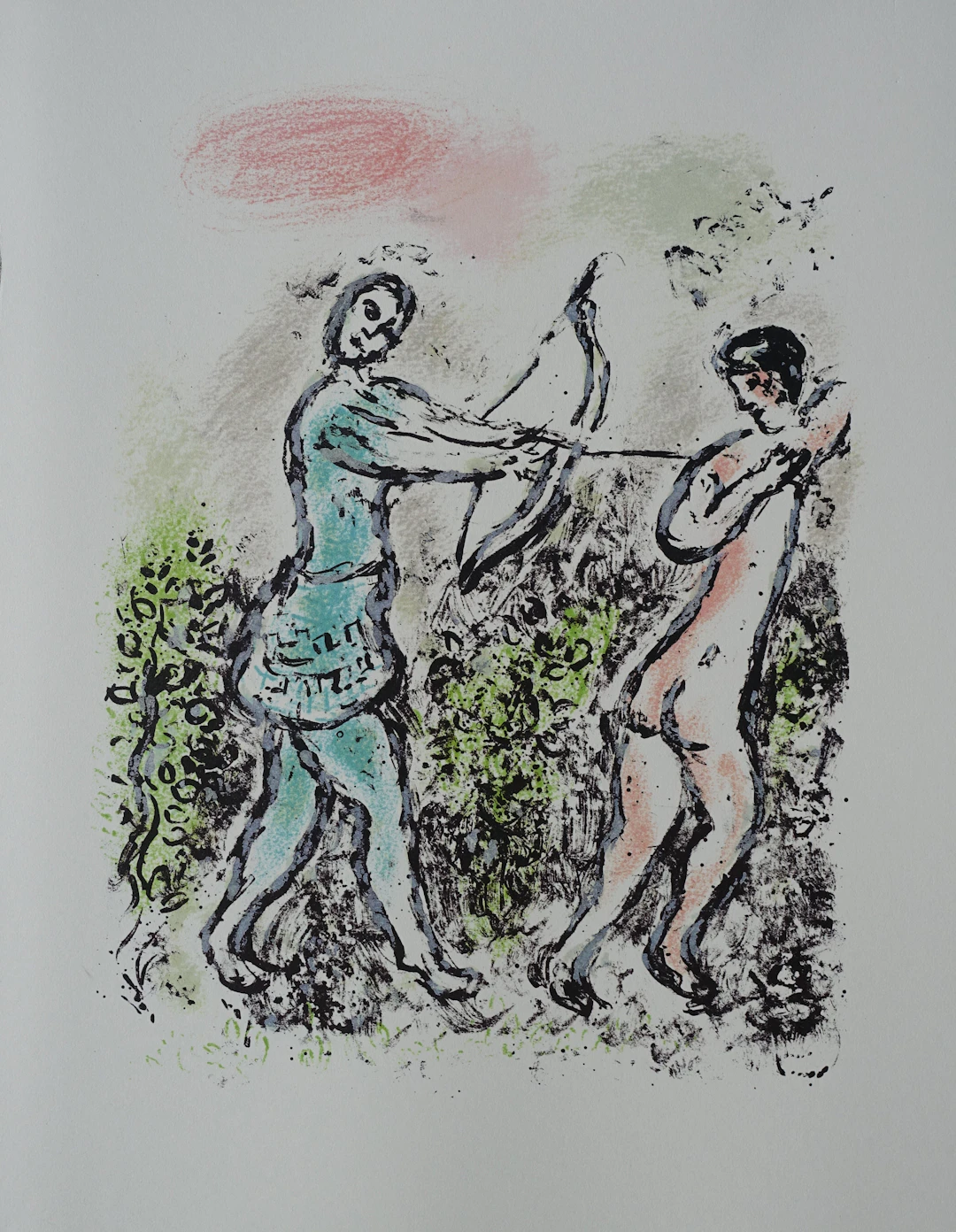 Marc CHAGALL : Pénélope et l’arc d’Ulysse, Lithographie, 1989