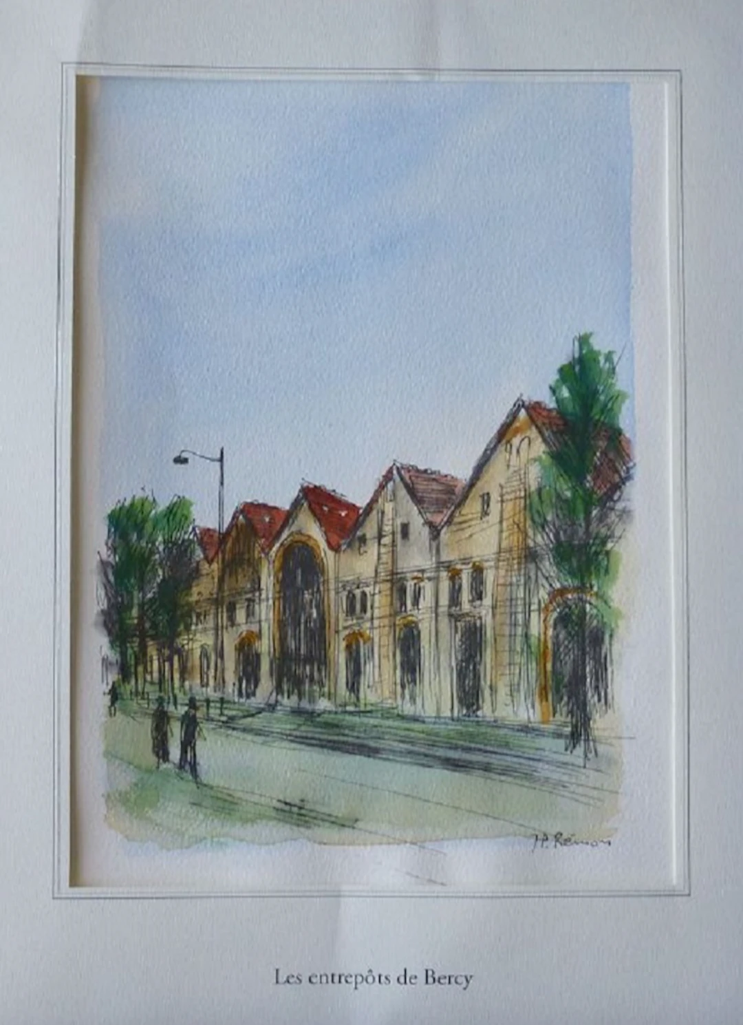 Jean Pierre REMON - Les entrepôts de Bercy, 2010 - Aquarelle signée
