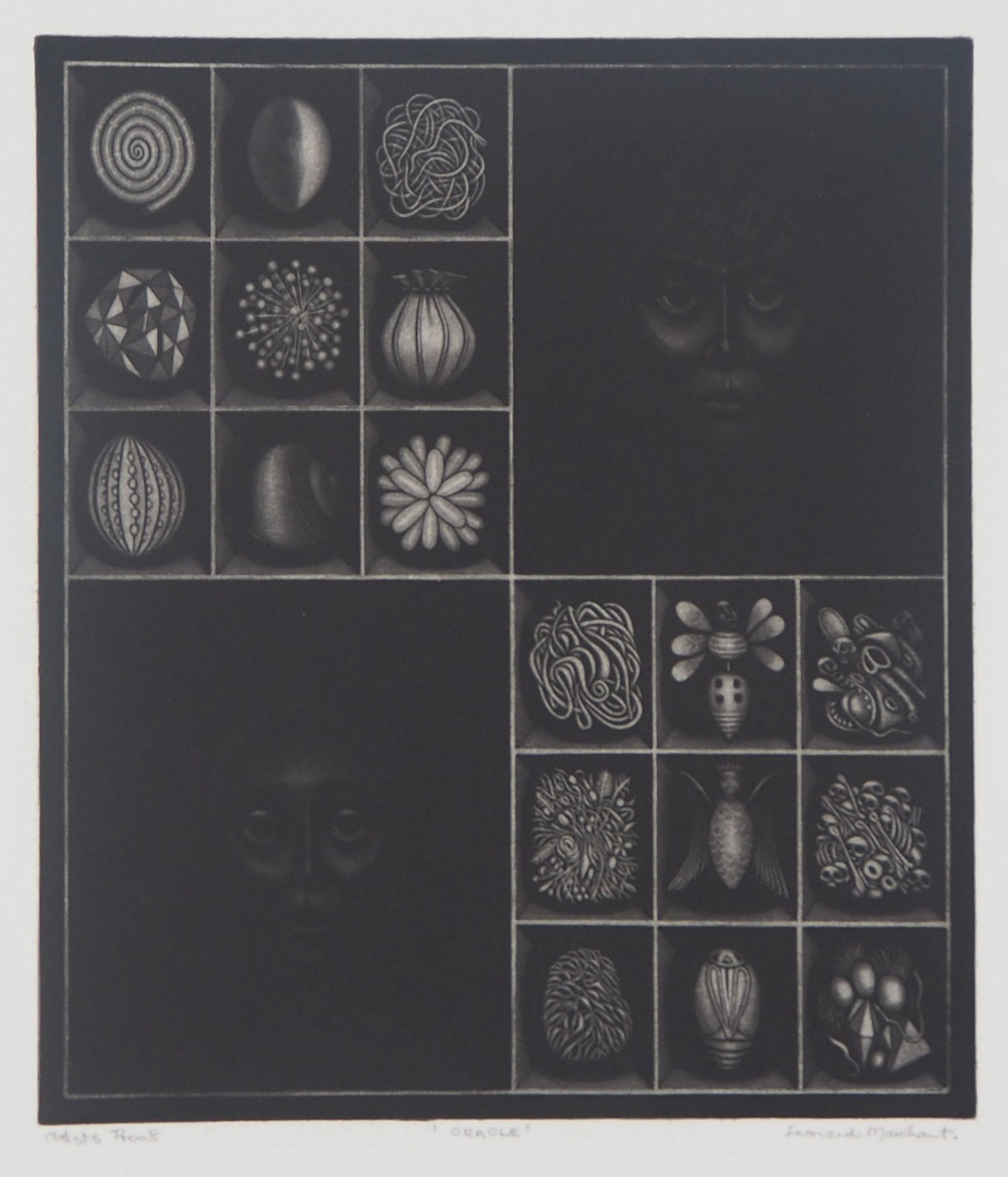 Leonard MARCHANT: Oracle - Gravure originale signée au crayon