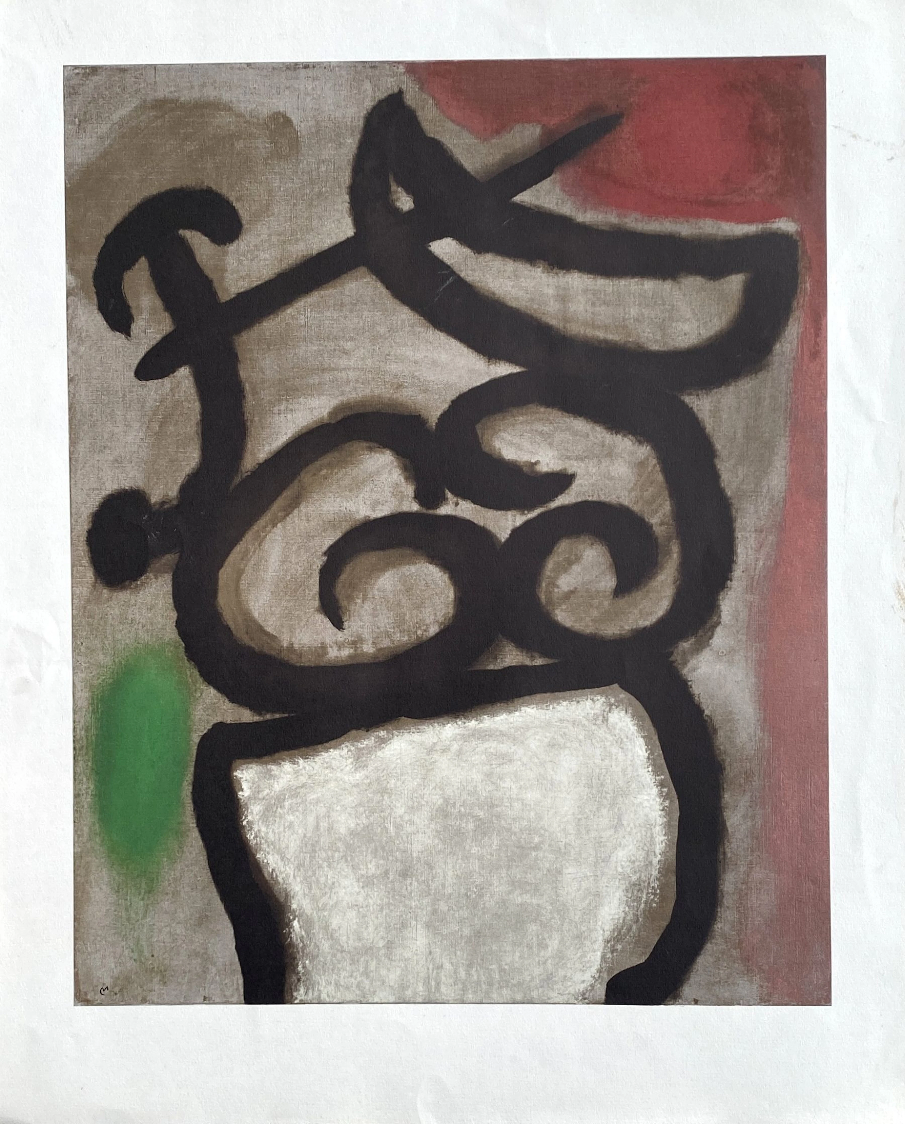 Joan Miro - Femme assise - Lithographie signée dans la planche