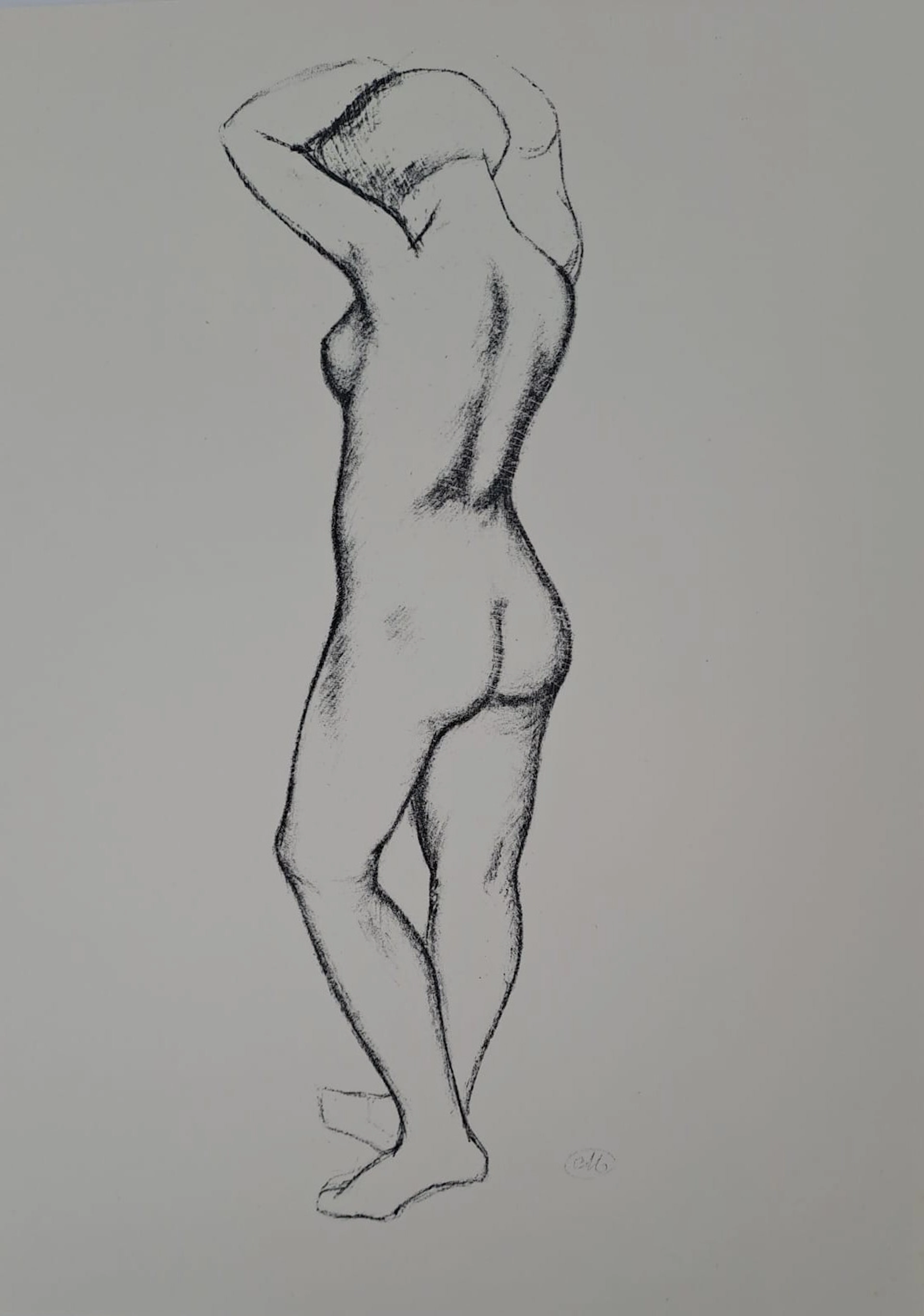 Aristide Maillol (d’après) - Femme nue cambrée - Lithographie offset
