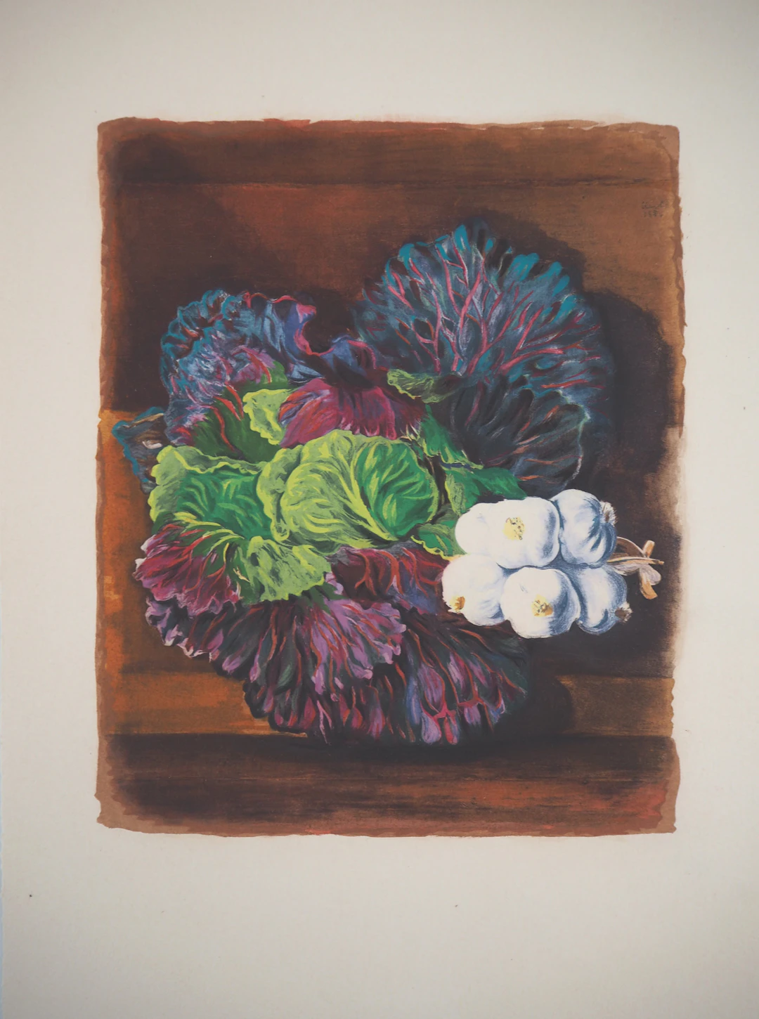 Moïse KISLING : Nature-morte au chou - Lithographie originale