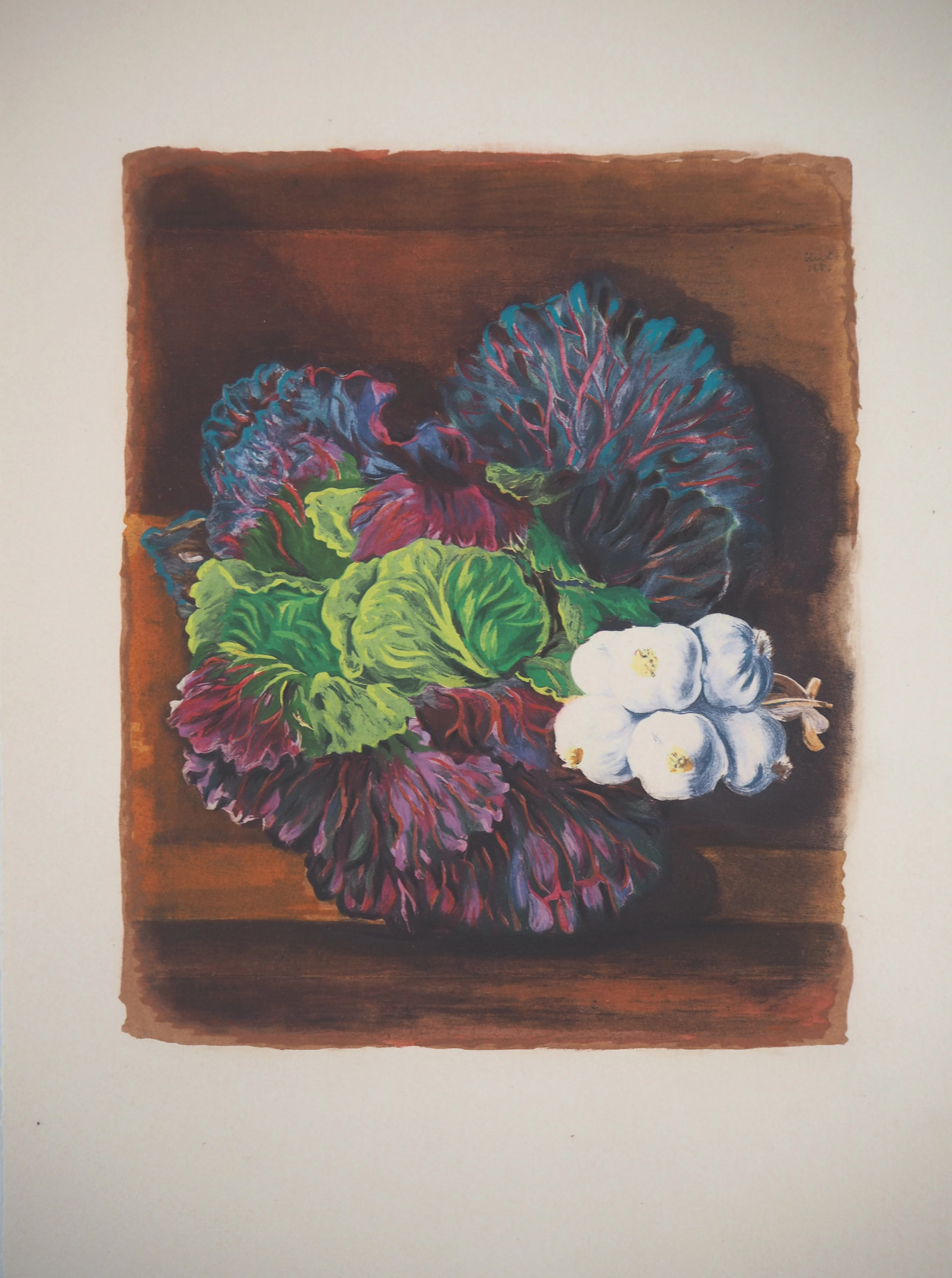 Moïse KISLING : Nature-morte au chou - Lithographie originale