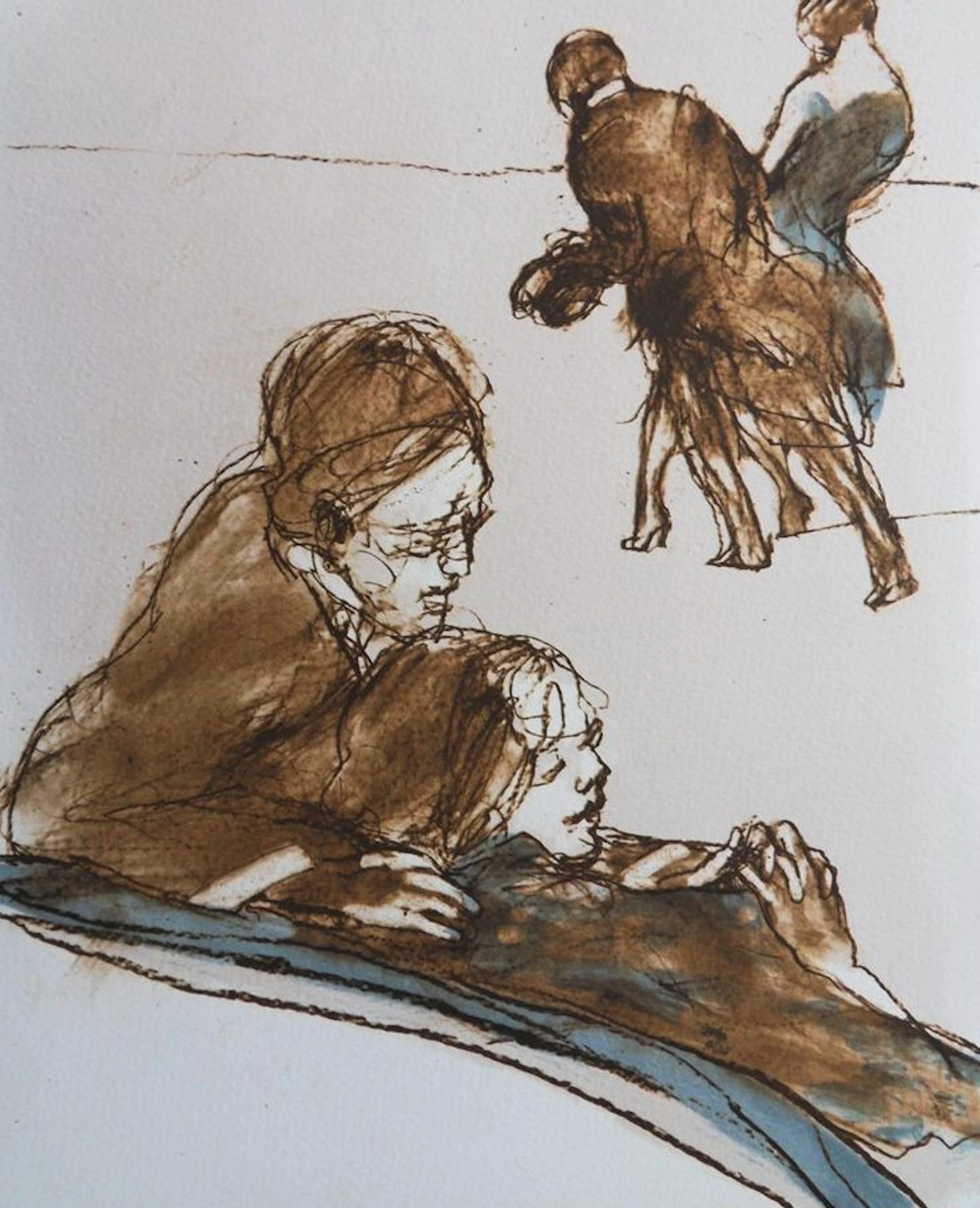 Claude WEISBUCH - Conversation privée - Lithographie originale