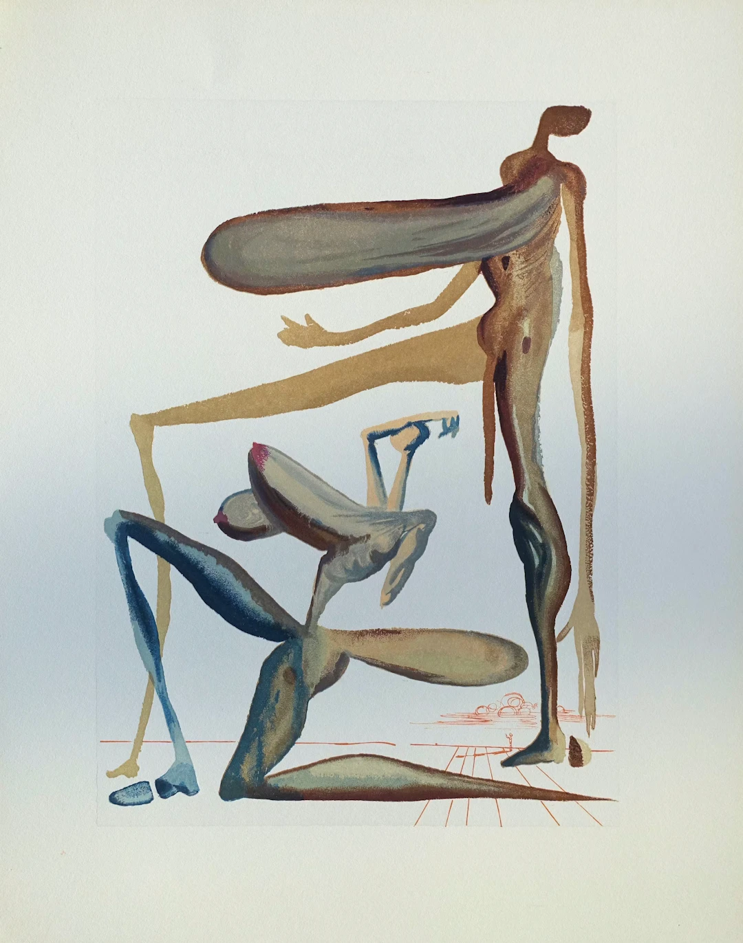Salvador DALI : La prodigalité, Bois gravé original