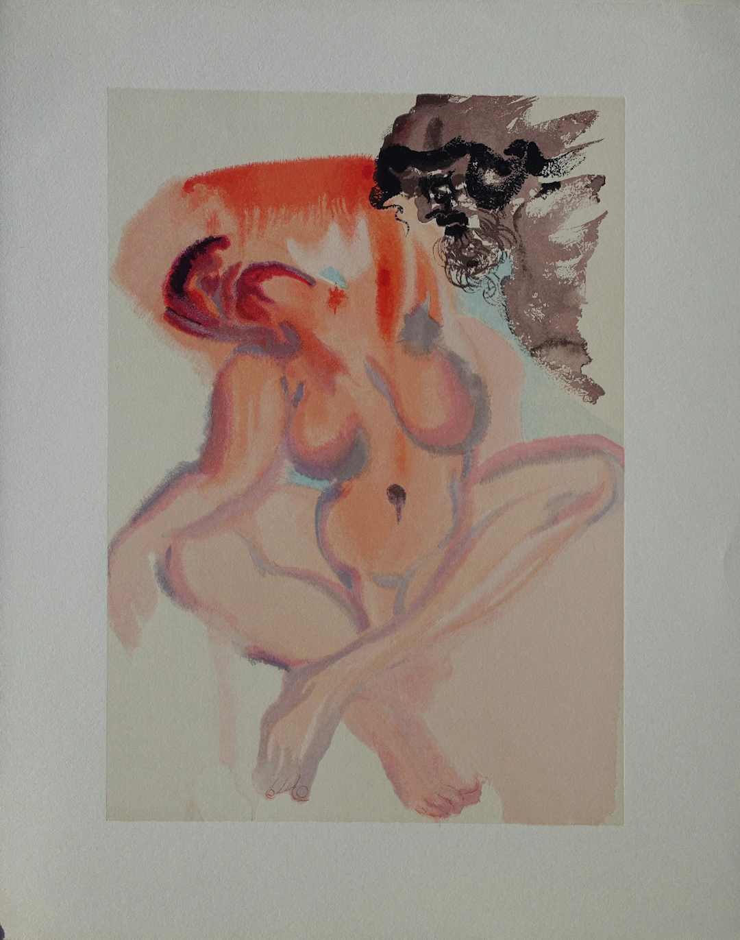 Salvador DALI : Les indolents, Bois gravé original