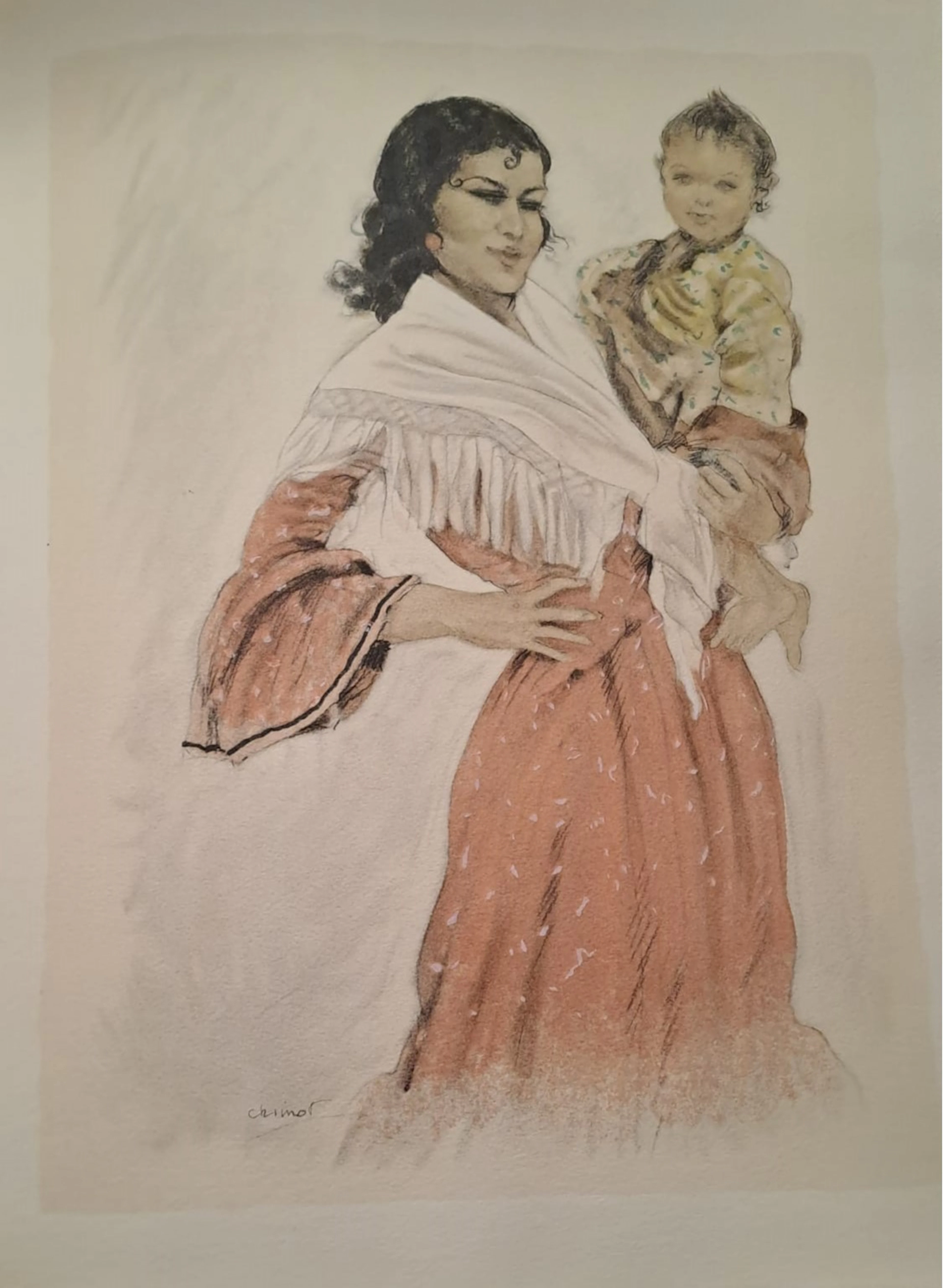 Edouard Jules Chimot - Félipa - Lithographie originale signée