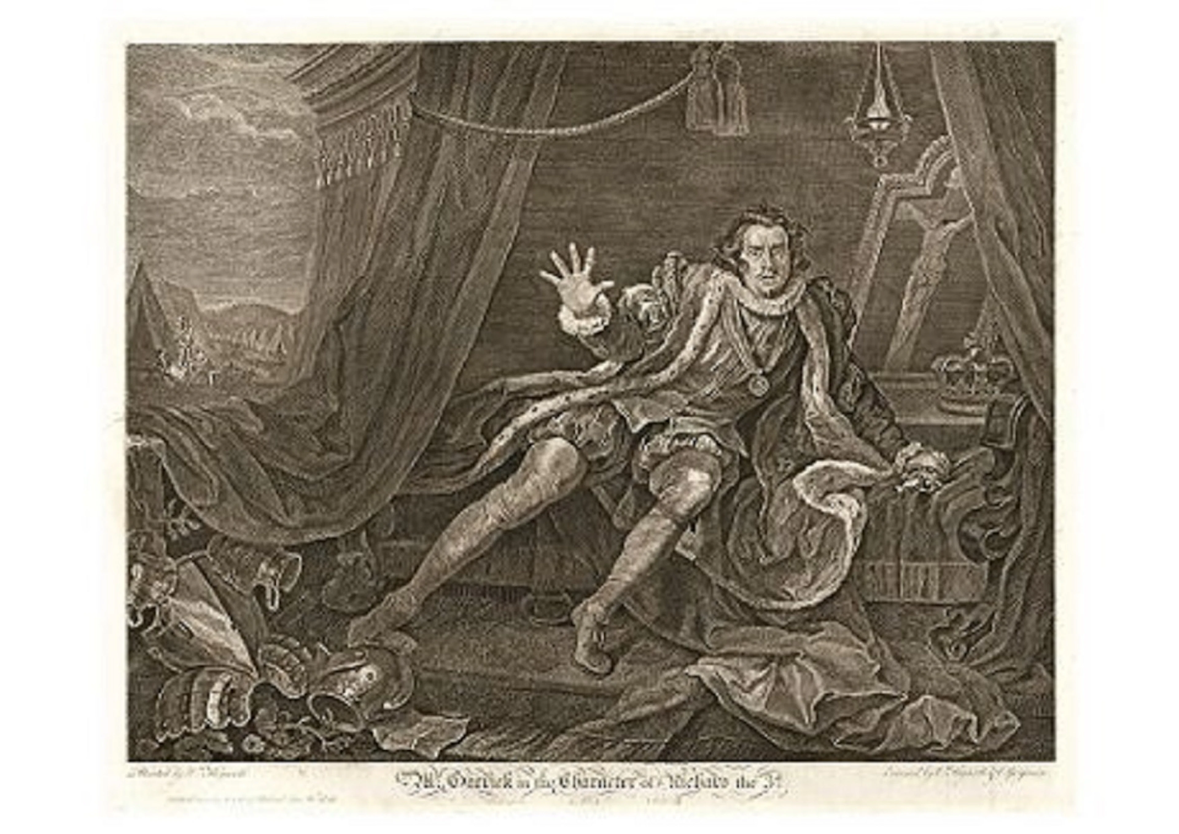 William HOGARTH (d'après) - M. Garrick dans le personnage de Richard